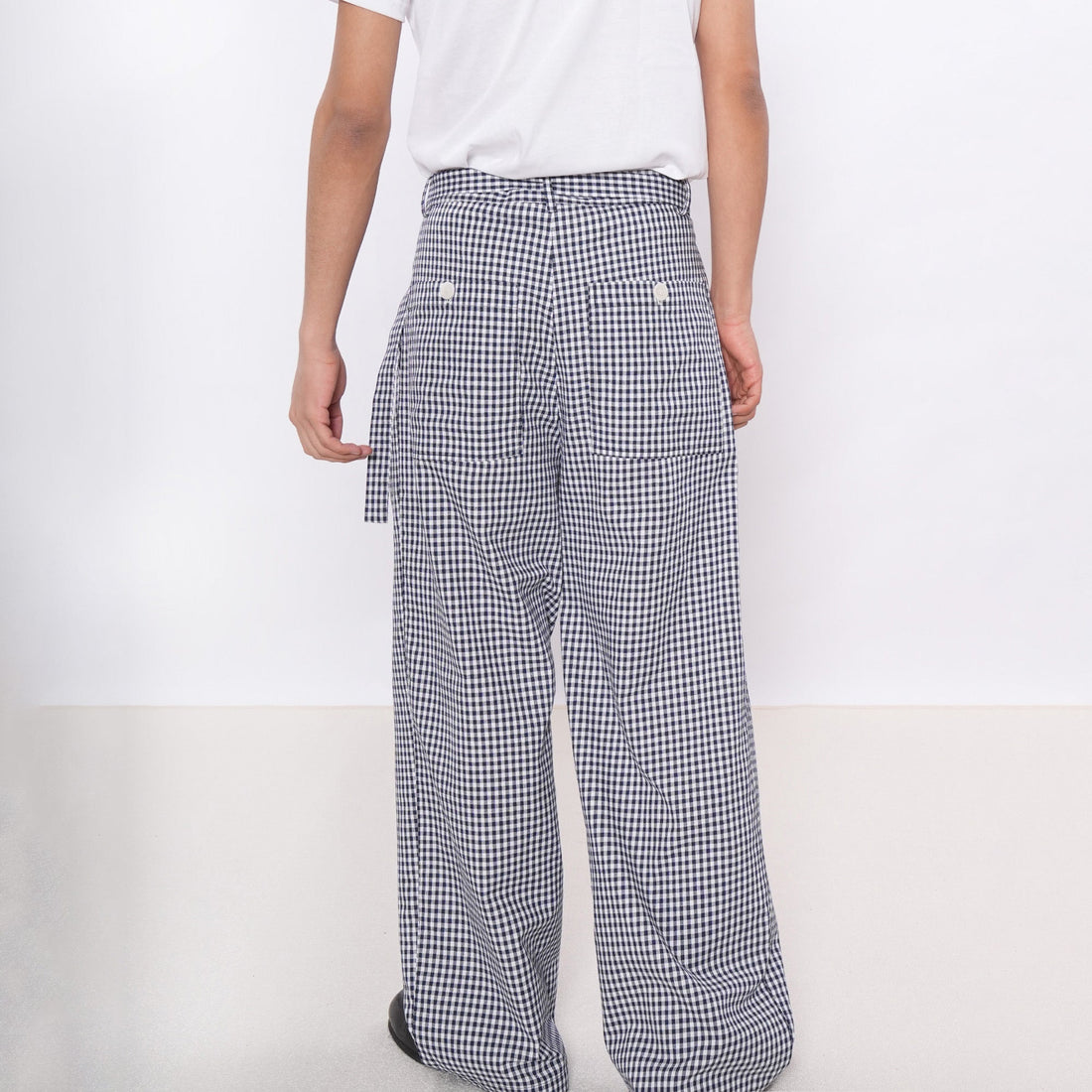 7440 37 1 Check Double-Pleat Wide-Leg Pants-Pants-S (Preorder)-Free Shipping Leatheretro