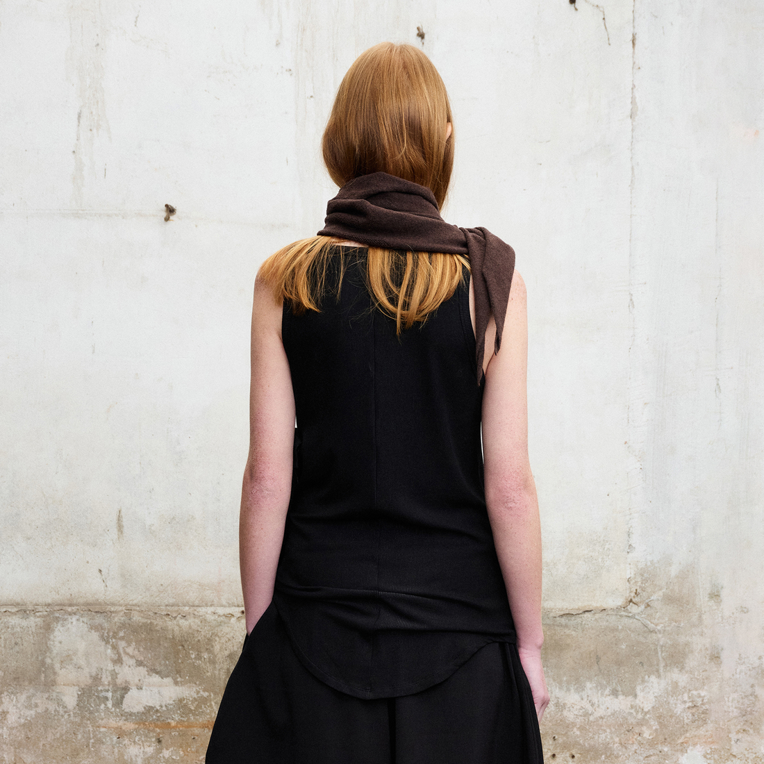 ILNya Nieternite Nifutur Deconstructed Graphic Knit Tank Top Black-Tank Top-S (0)-Free Shipping Leatheretro