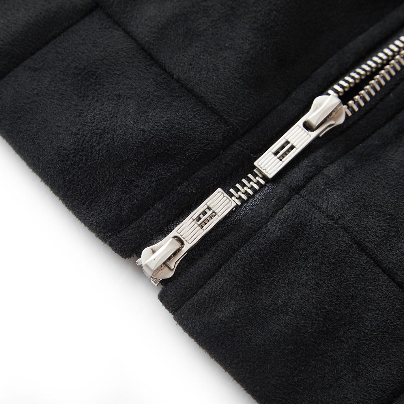 BONELESS Contrasted Striped Faux Suede Jacket-Jacket-S-Grey-Free Shipping Leatheretro