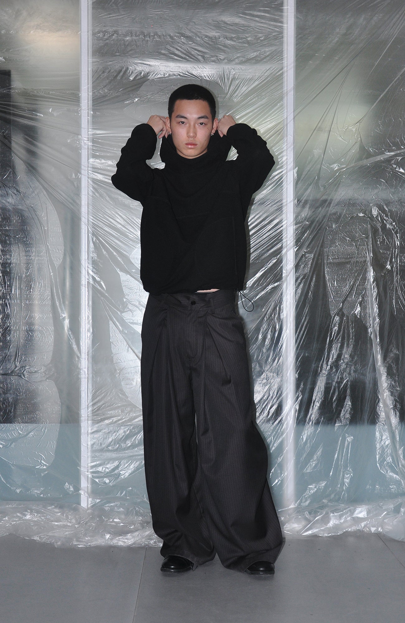 7440 37 1 Pleated Pinstripe Trousers-Pants-S (Preorder)-Free Shipping Leatheretro