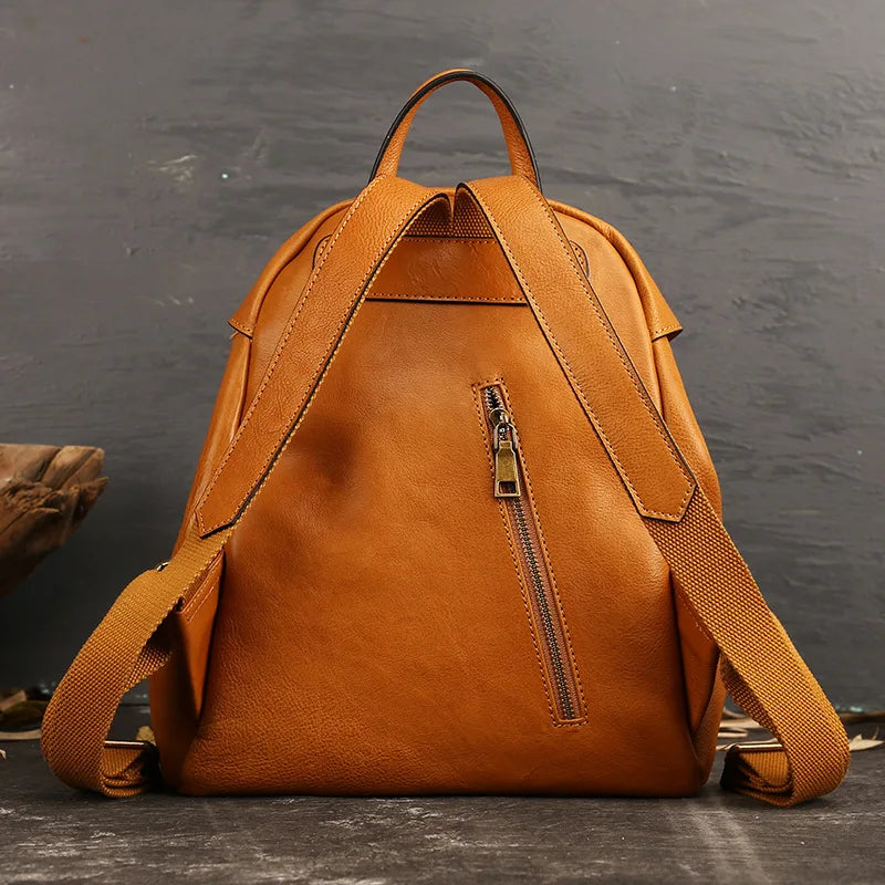 Luxury Retro Leather Women’s Backpack-Backpacks-Black-Free Shipping Leatheretro