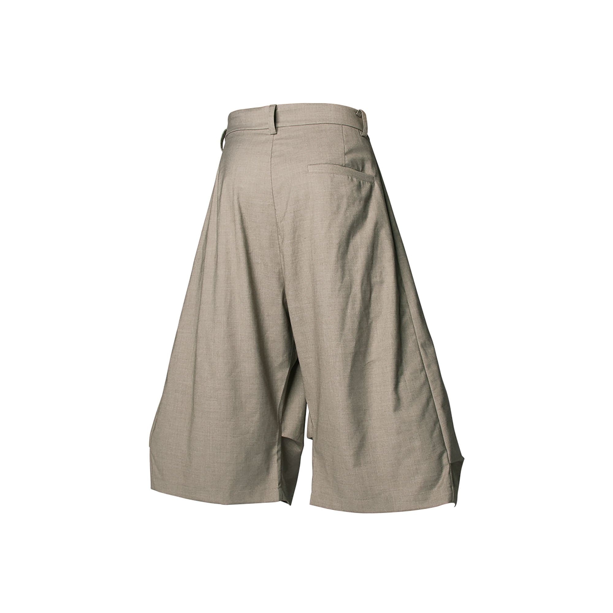 RELABEL Pleated Drape Wide-Leg Shorts-Shorts-XS-Khaki-Free Shipping Leatheretro