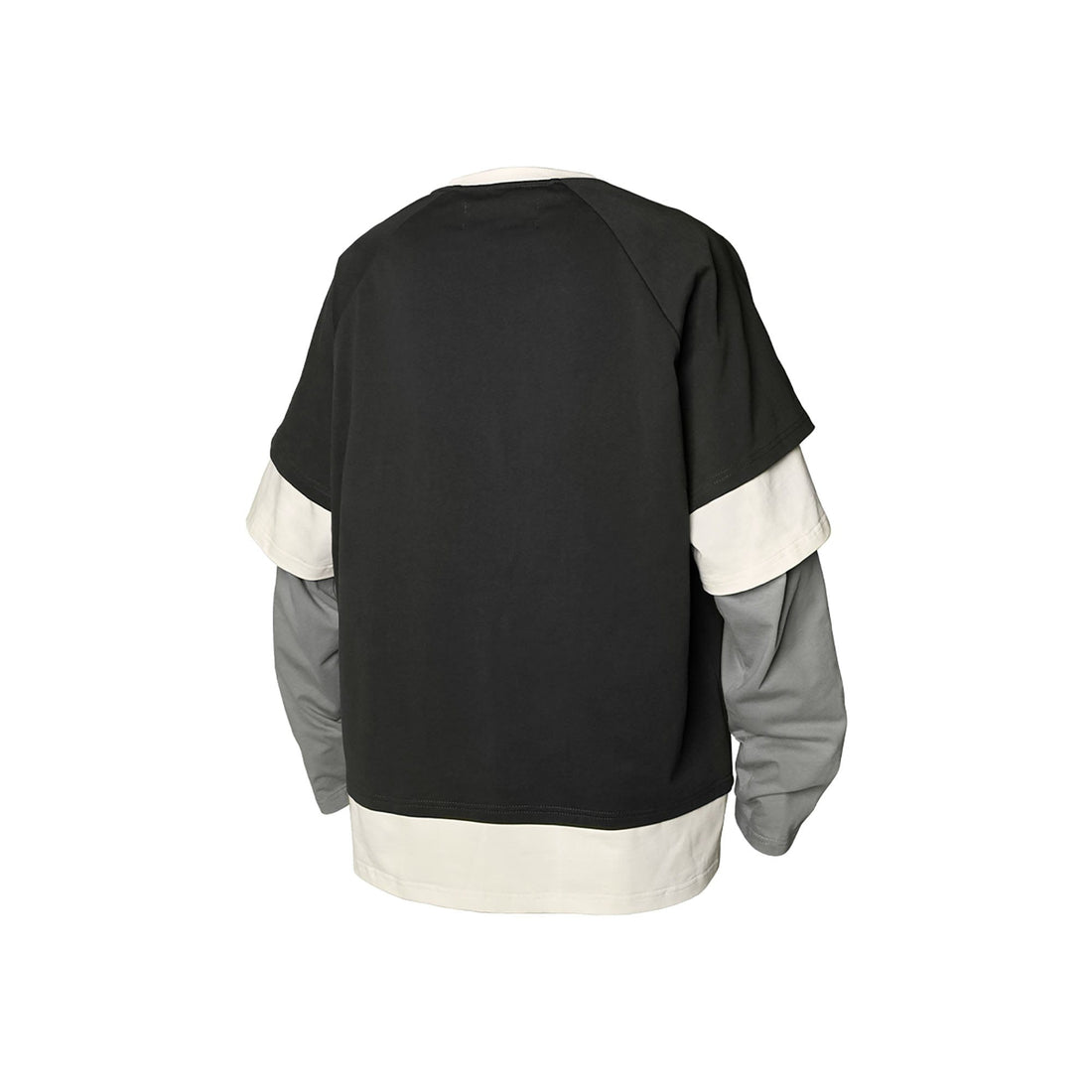 RELABEL Layered Lace-Up Sweatshirt Gray-Sweatshirt-XS-Free Shipping Leatheretro