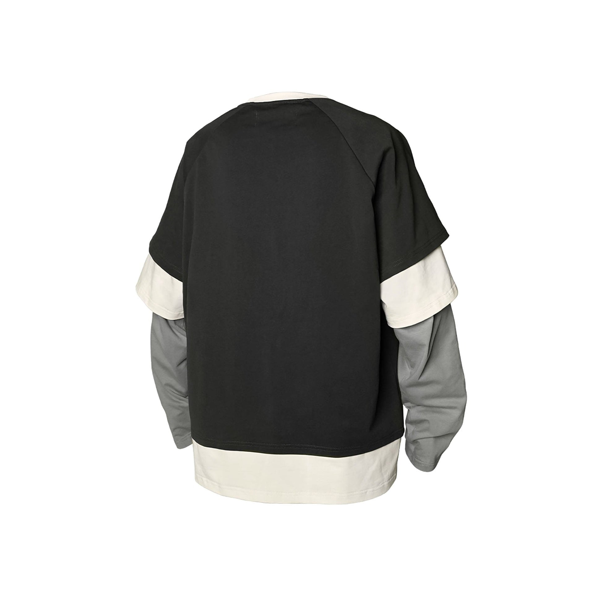 RELABEL Layered Lace-Up Sweatshirt Gray-Sweatshirt-XS-Free Shipping Leatheretro