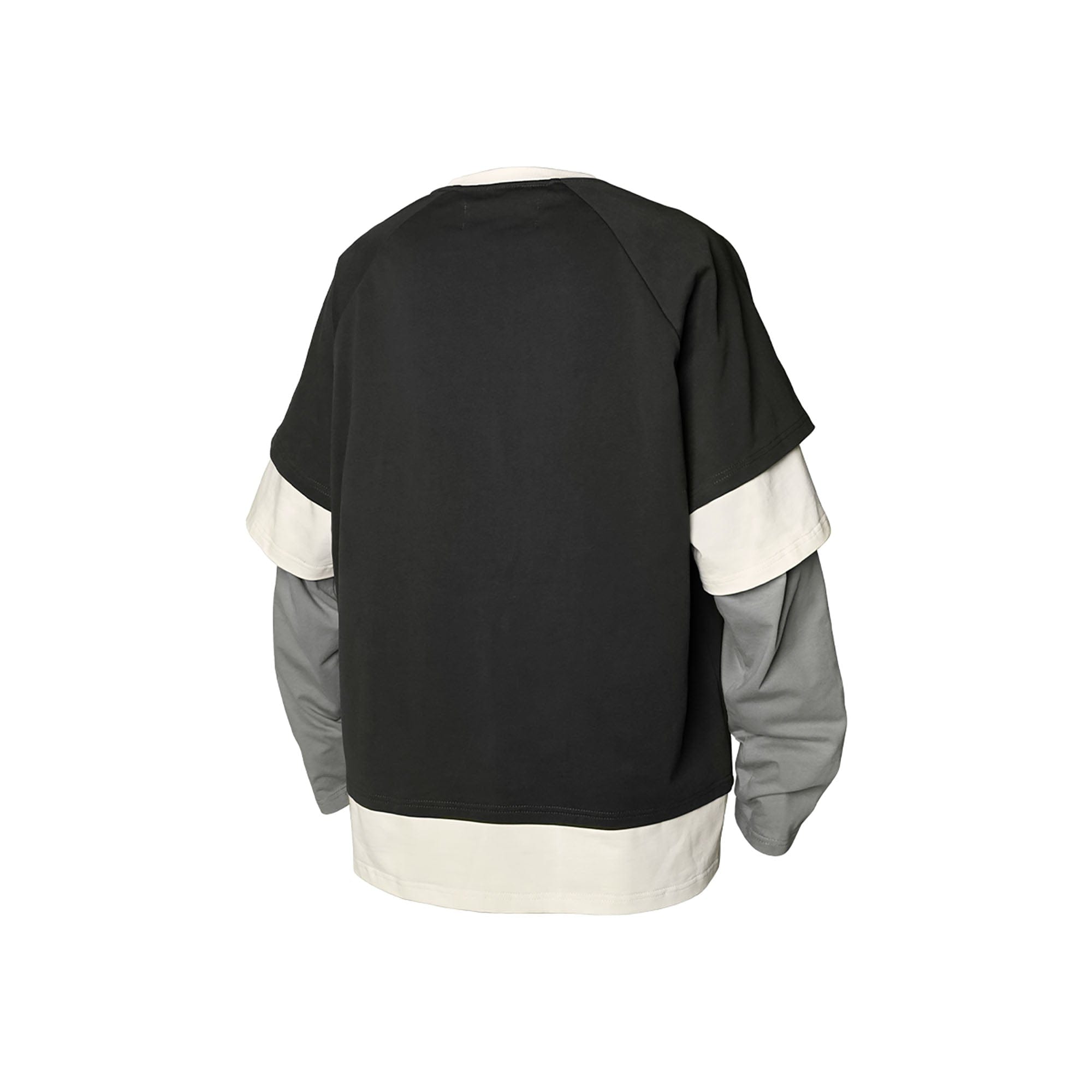 RELABEL Layered Lace-Up Sweatshirt Gray-Sweatshirt-XS-Free Shipping Leatheretro