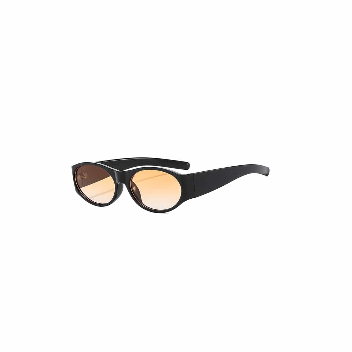 DAMAGE ASIA OPTICALS Classic Oval Sunglasses-Sunglasses-One Size-Black-Free Shipping Leatheretro