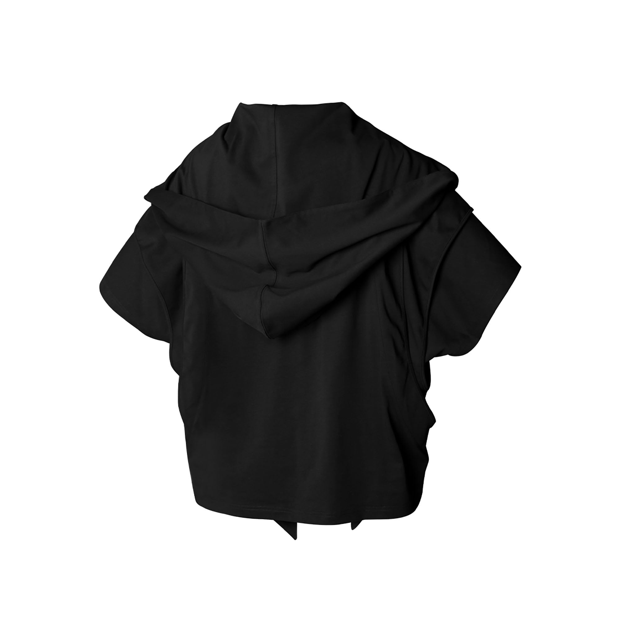 RELABEL Detachable Hood Layered Sleeve T-Shirt-T Shirt-XS-Dark Gray-Free Shipping Leatheretro
