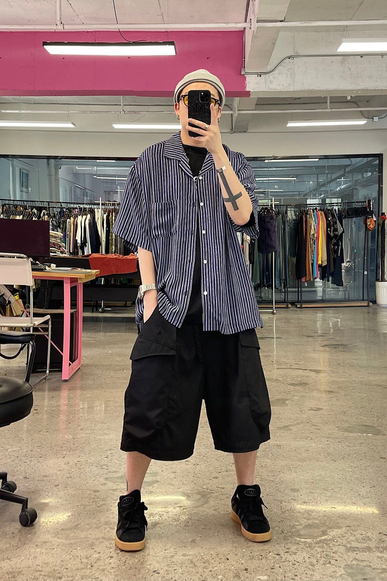 ME DA IGUAL Multi-Pocket Oversized Utility Shorts-Shorts-M-Free Shipping Leatheretro