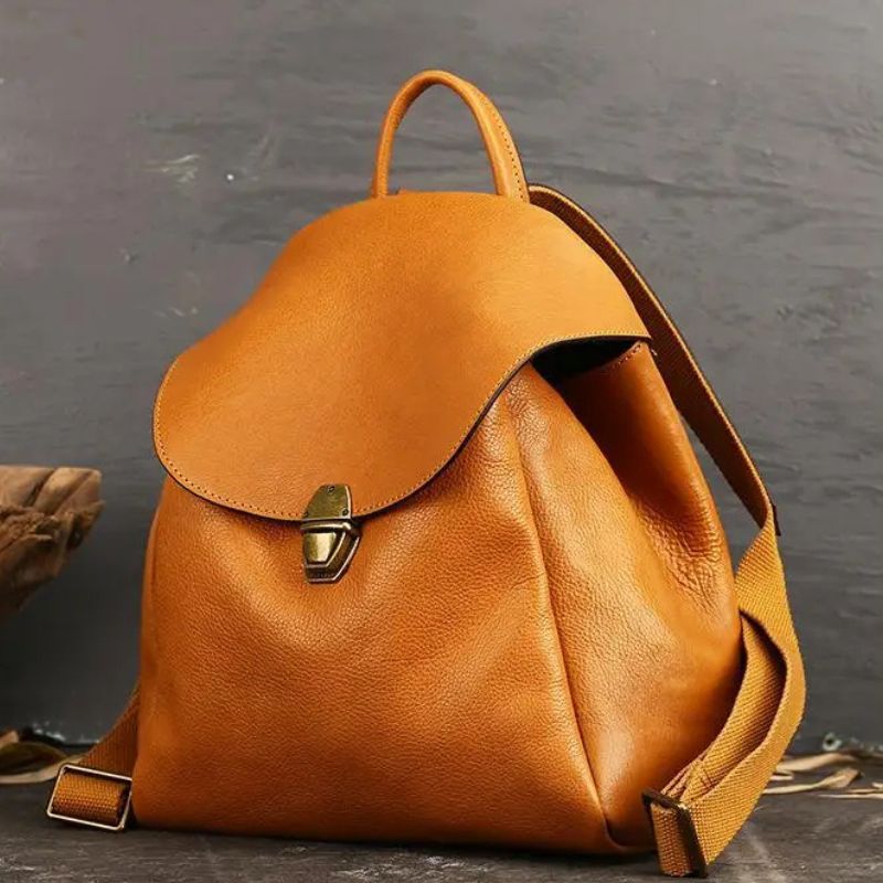 Luxury Retro Leather Women’s Backpack-Backpacks-Black-Free Shipping Leatheretro