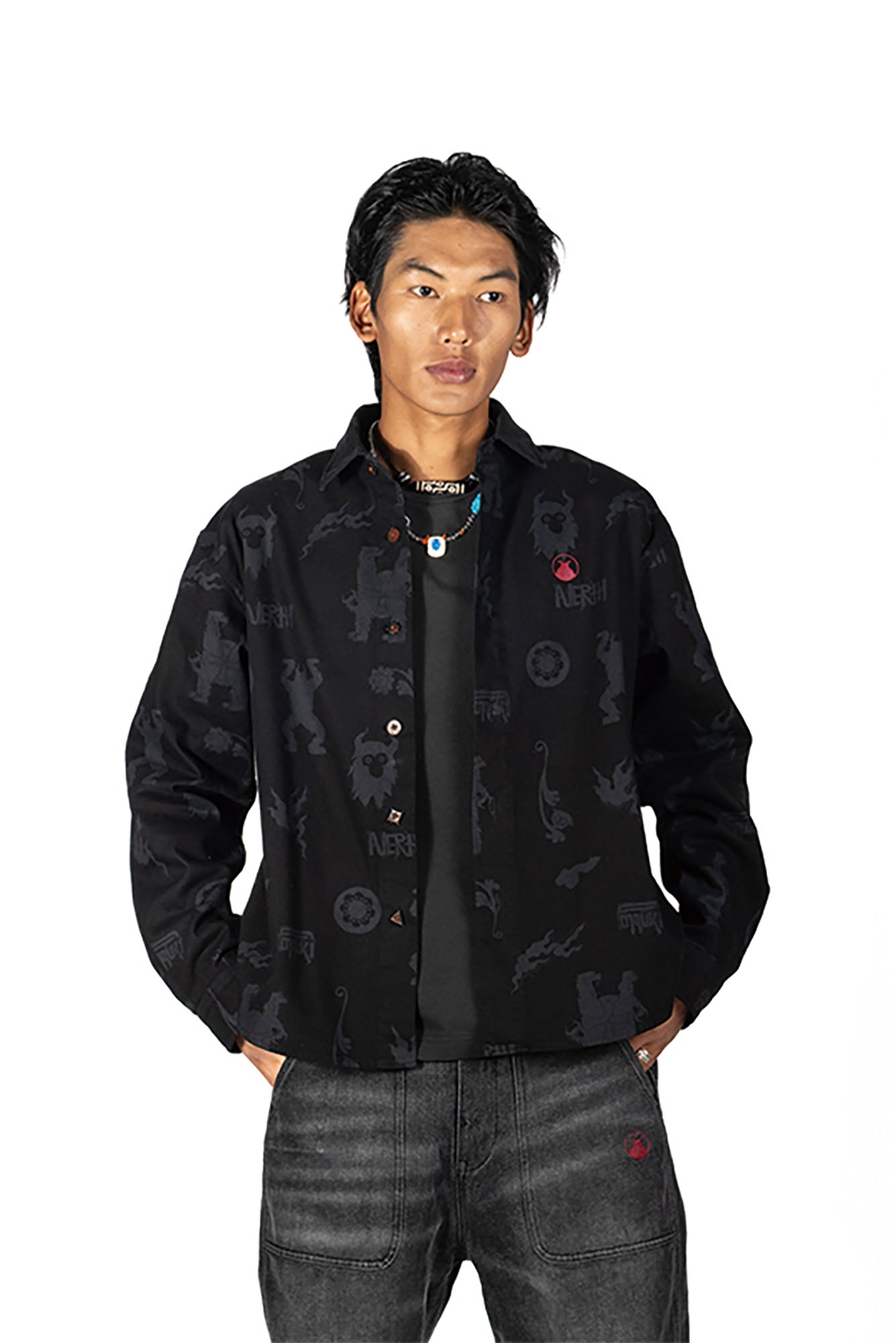 NERHI Tribal Totem Full-Print Shirt-Shirt-S-Multicolor (Preorder)-Free Shipping Leatheretro