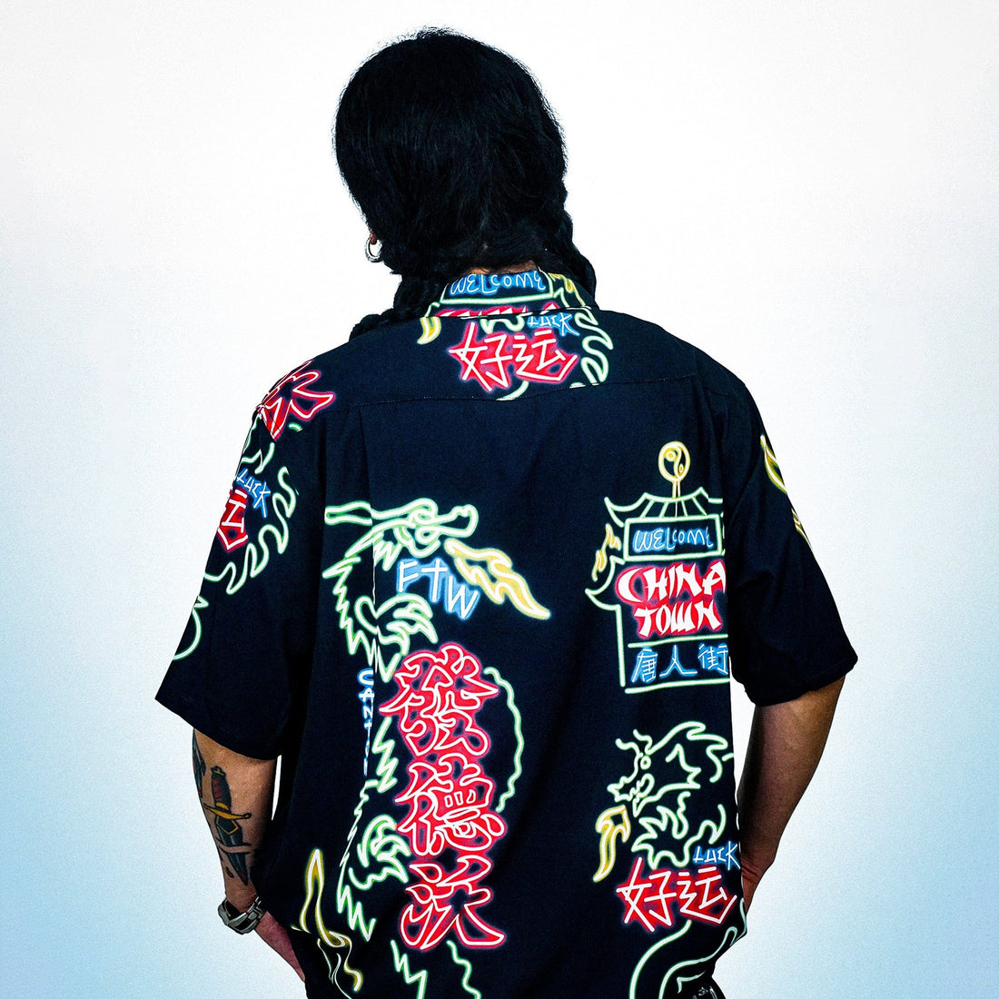 WCC Neon Chinatown Half-Shirt-Half shirt-M-Free Shipping Leatheretro
