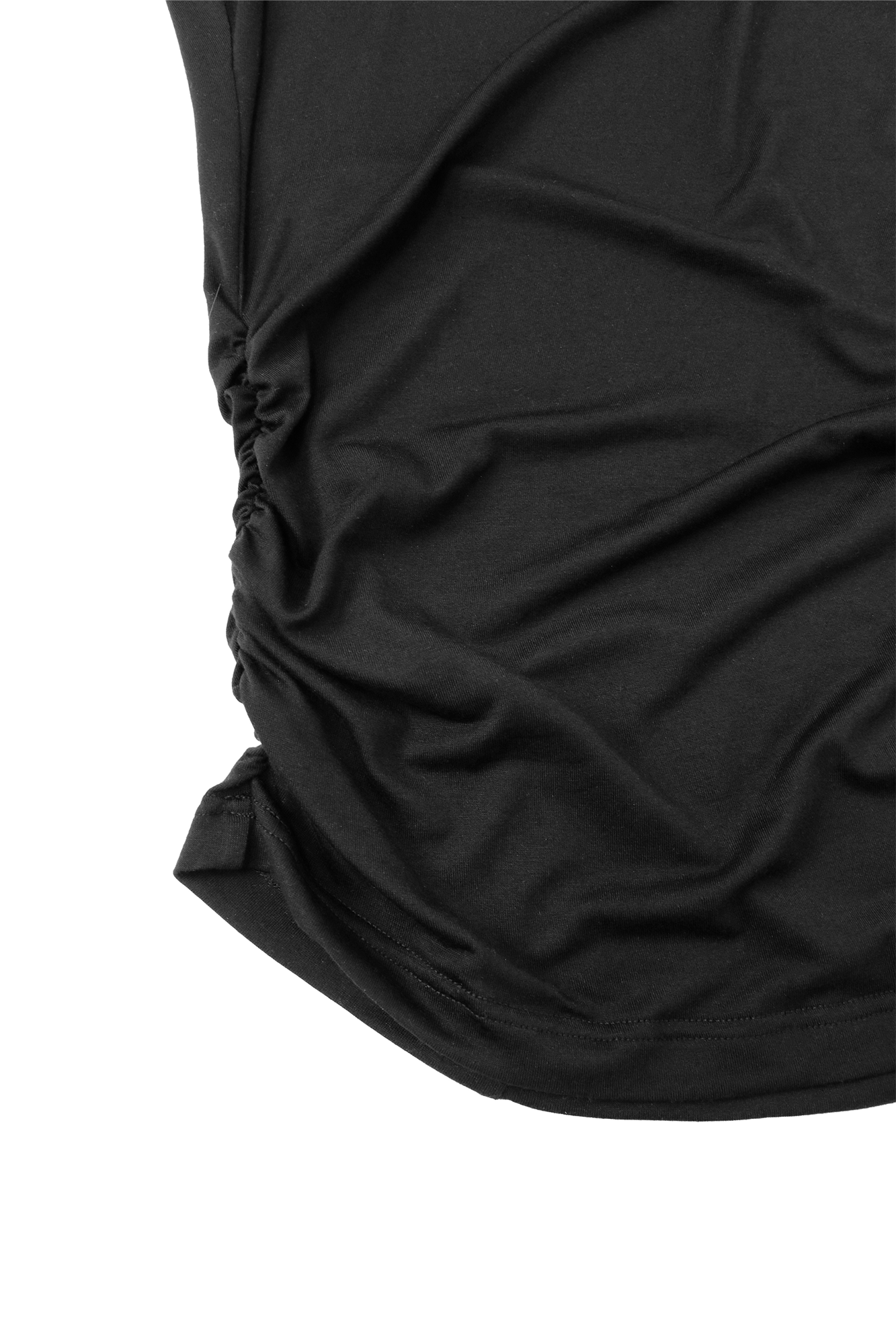 RELABEL Tencel Wool Hooded Ruched Tank Top-Tank Top-S (Preorder)-Green-Free Shipping Leatheretro