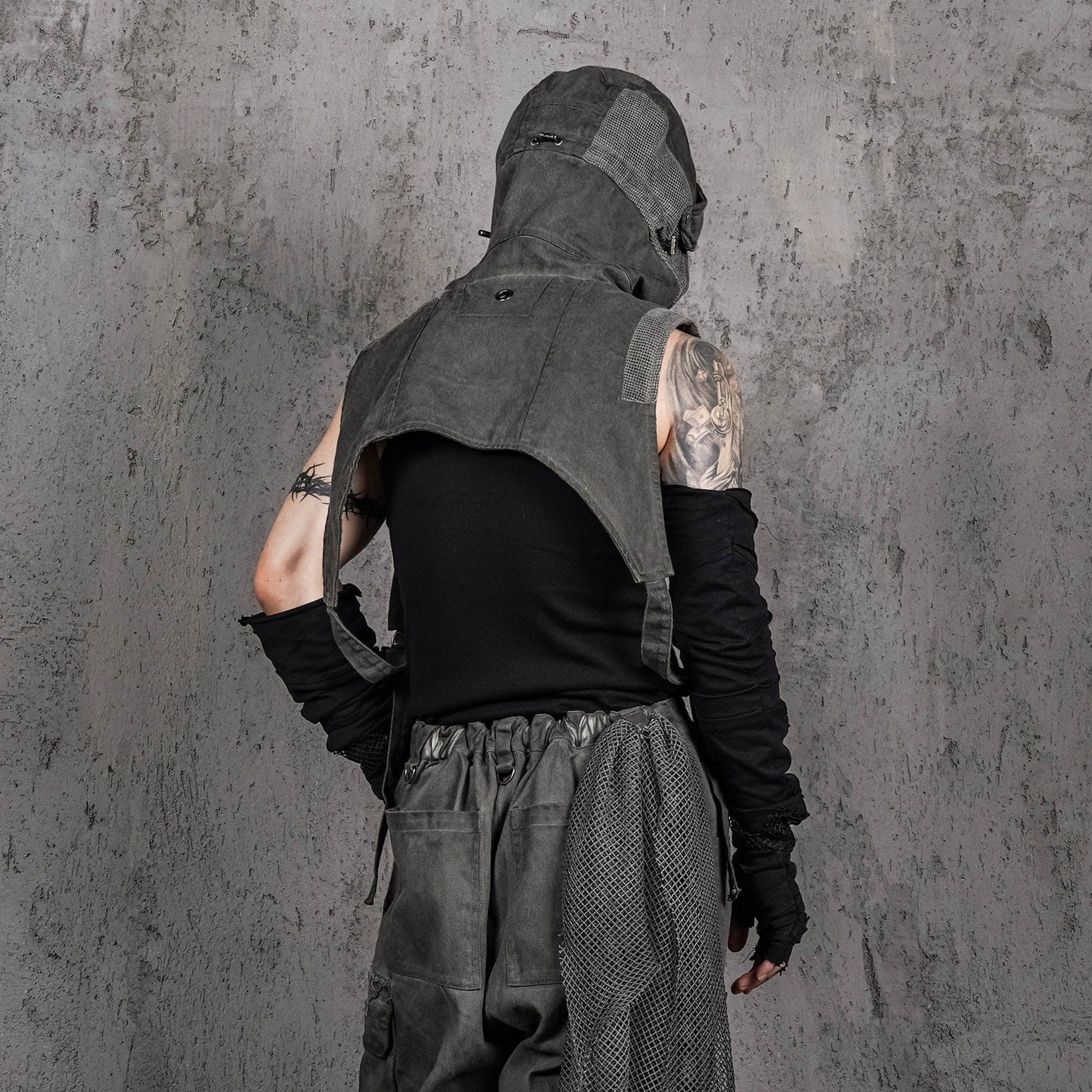 UNDERWATER Scavenger Hooded Vest-Jacket-S-Free Shipping Leatheretro