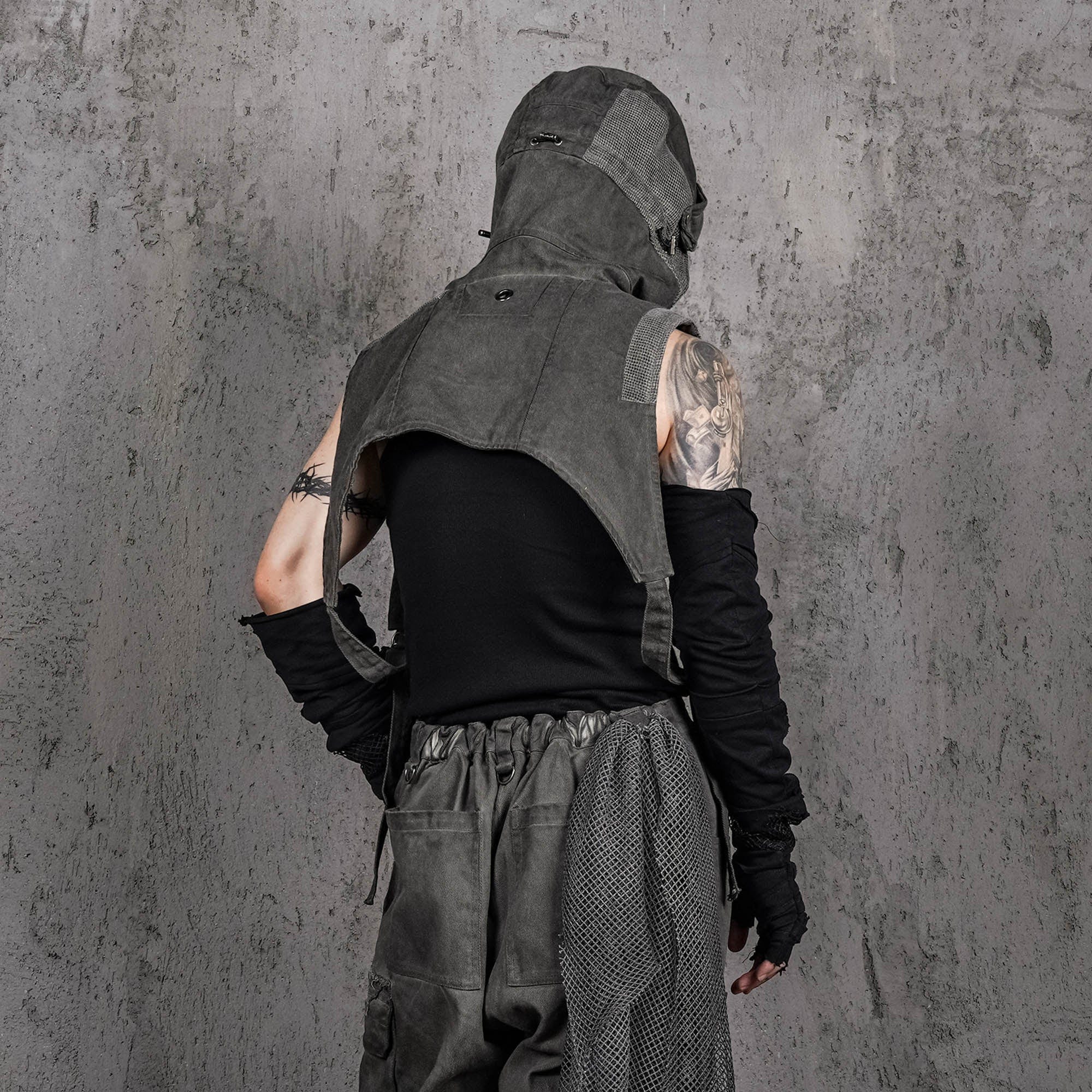 UNDERWATER Scavenger Hooded Vest-Jacket-S-Free Shipping Leatheretro