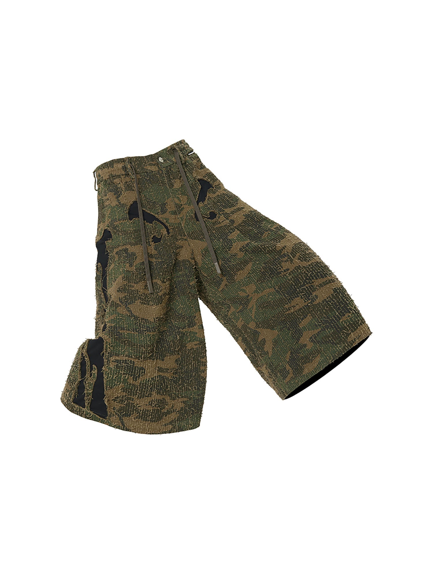 RELABEL Camo Skeleton Patch Shorts-Shorts-XS-Free Shipping Leatheretro