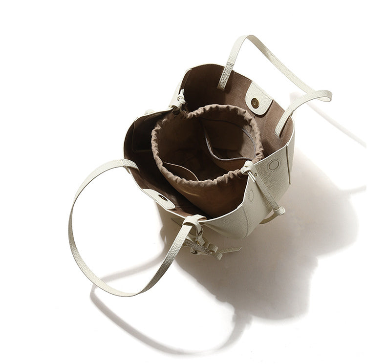 Women's Genuine Leather Tote Bag-Shoulder Bags-black-Free Shipping Leatheretro