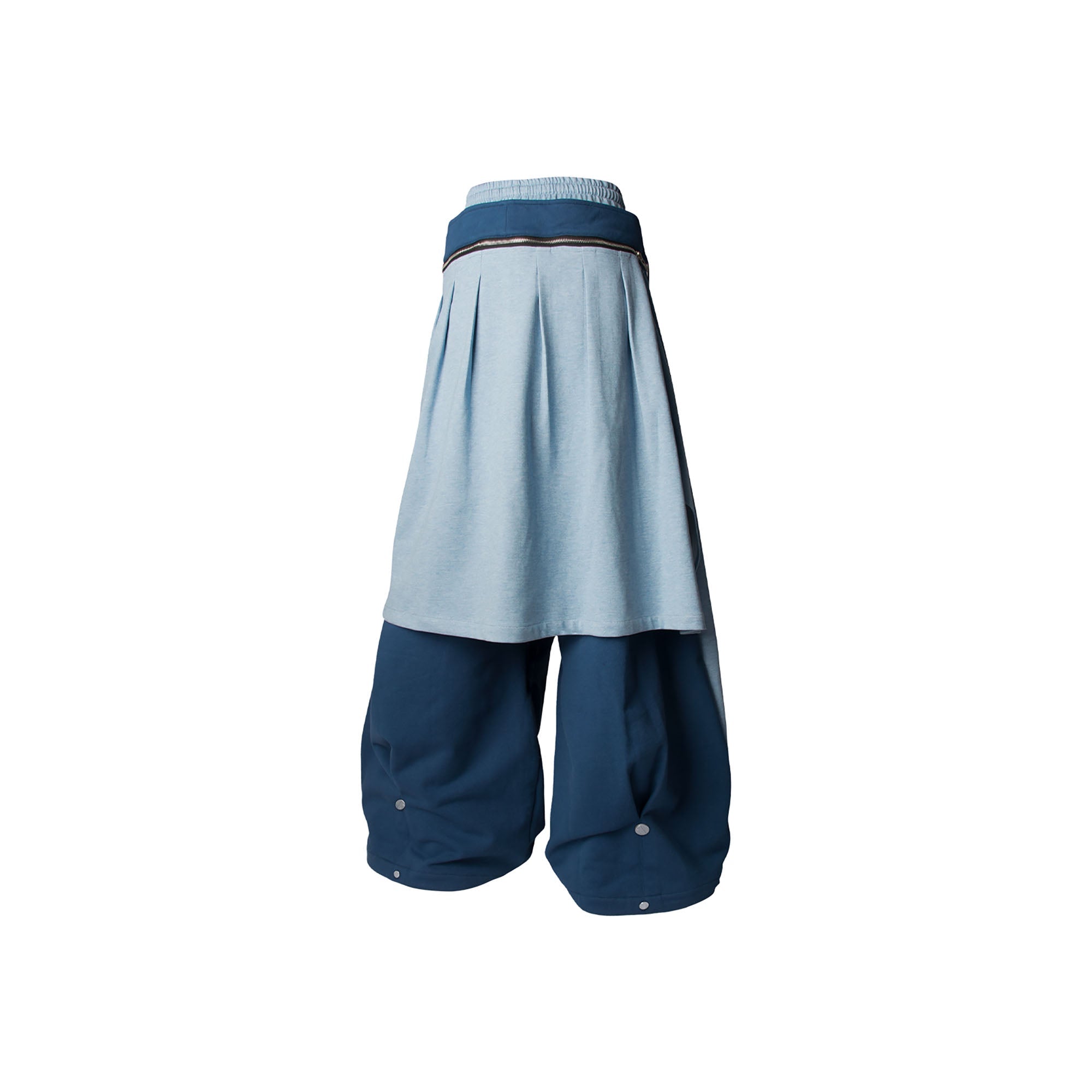 RELABEL Double Waistband Detachable Back Flap Oversized Sweatpants Blue-Pants-XS (Preorder)-Free Shipping Leatheretro