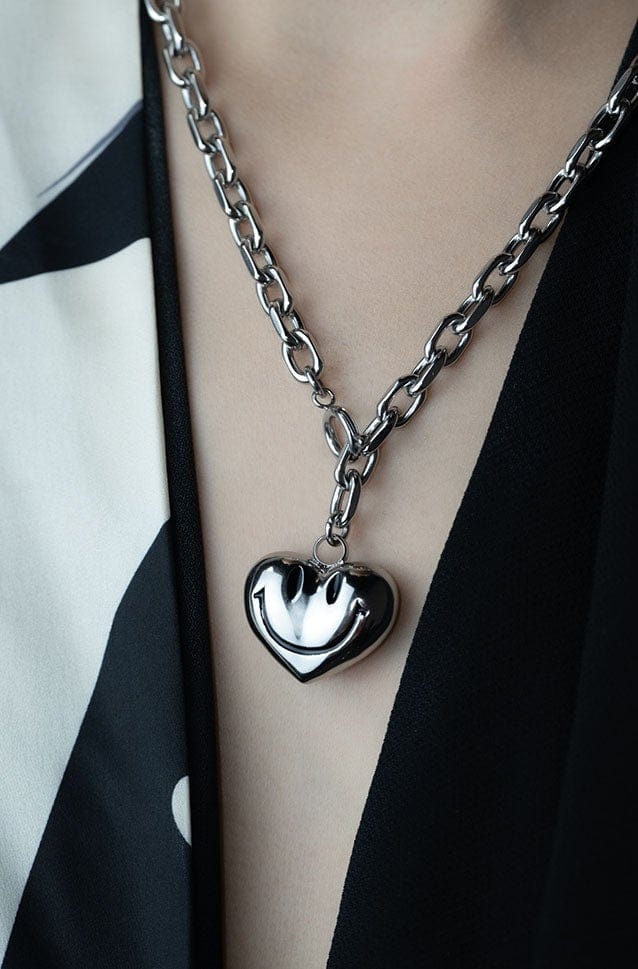 LURS Smiling Heart Necklace-Accessories-17.7 INCH | 45 CM-Free Shipping Leatheretro