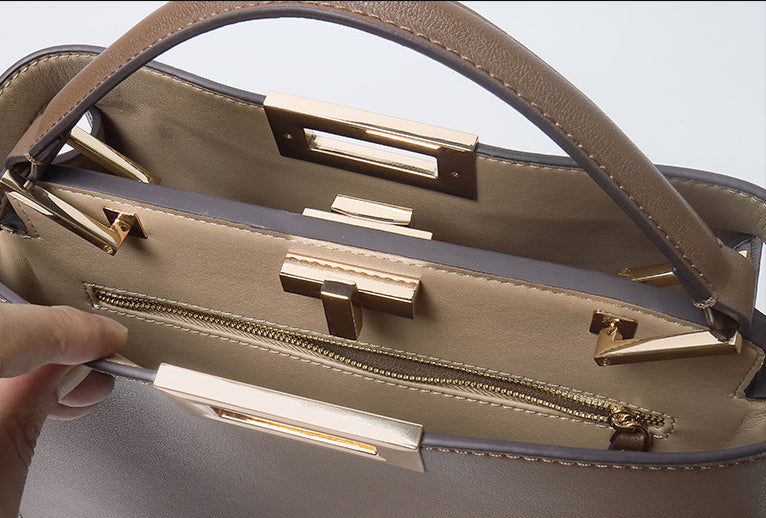 Genuine Leather Large Women’s Crossbody & Handbag-Handbags-Black King Size 39-Free Shipping Leatheretro