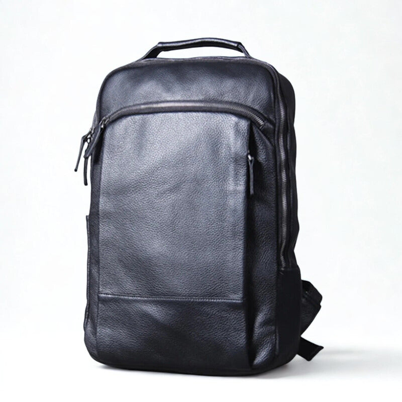 Vintage Crazy Horse Leather Men Backpack - Professional Daily Men’s Business Bag-Backpacks-Coffee-Free Shipping Leatheretro