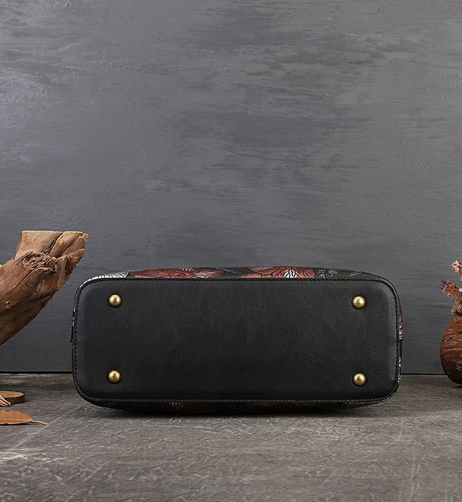 Ethnic Luxury PU Leather Small-Batch Shoulder Bag-Handbags-Black-Free Shipping Leatheretro