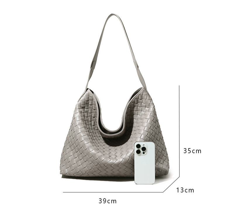 Handwoven Leather Crossbody Bag-Handbags-Green-Free Shipping Leatheretro