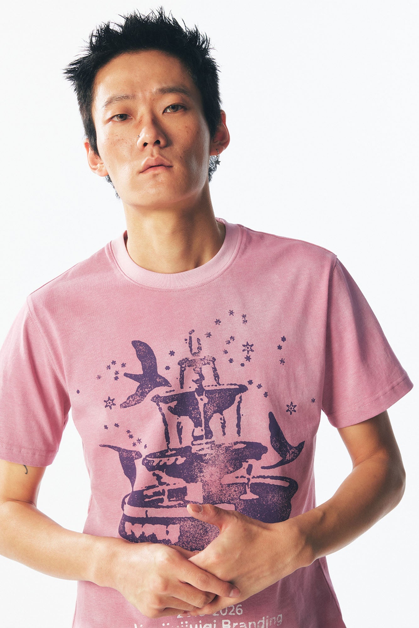 1997 POSTOFFICE Fountain Dove Distressed Tee-T Shirt-S-Free Shipping Leatheretro