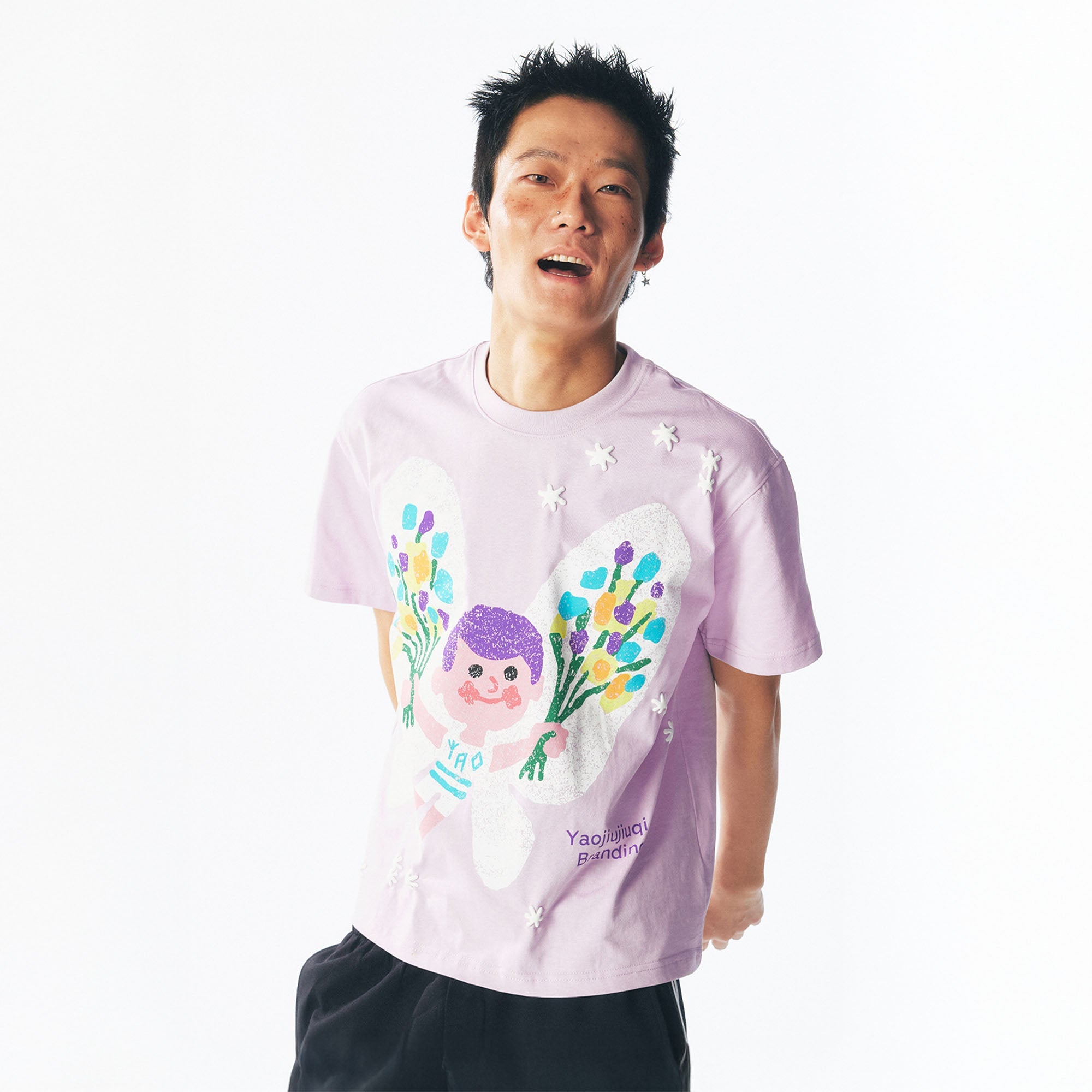 1997 POSTOFFICE Butterfly Boy Tee-T Shirt-S-Pink-Free Shipping Leatheretro