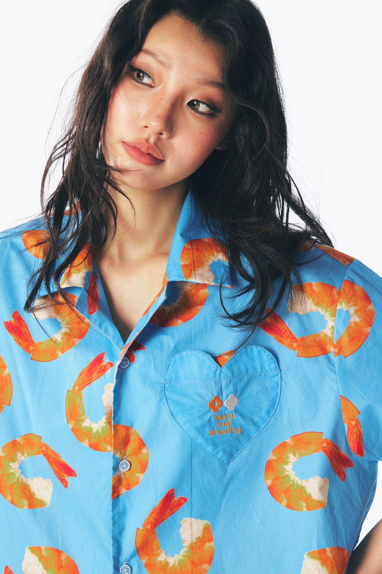 1997 POSTOFFICE Shrimp Full-Print Half Shirt-Half shirt-S-Free Shipping Leatheretro