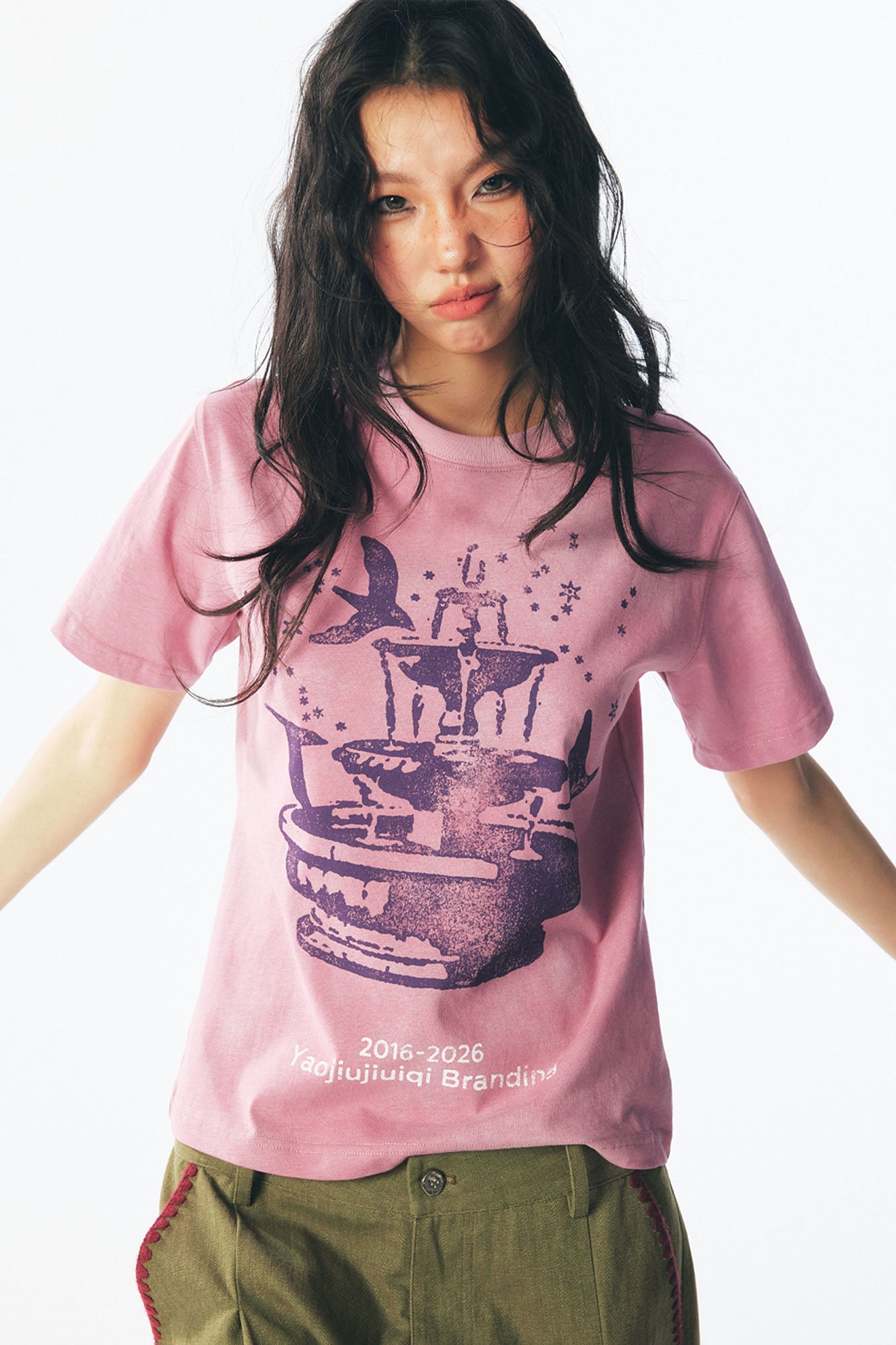 1997 POSTOFFICE Fountain Dove Distressed Tee-T Shirt-S-Free Shipping Leatheretro