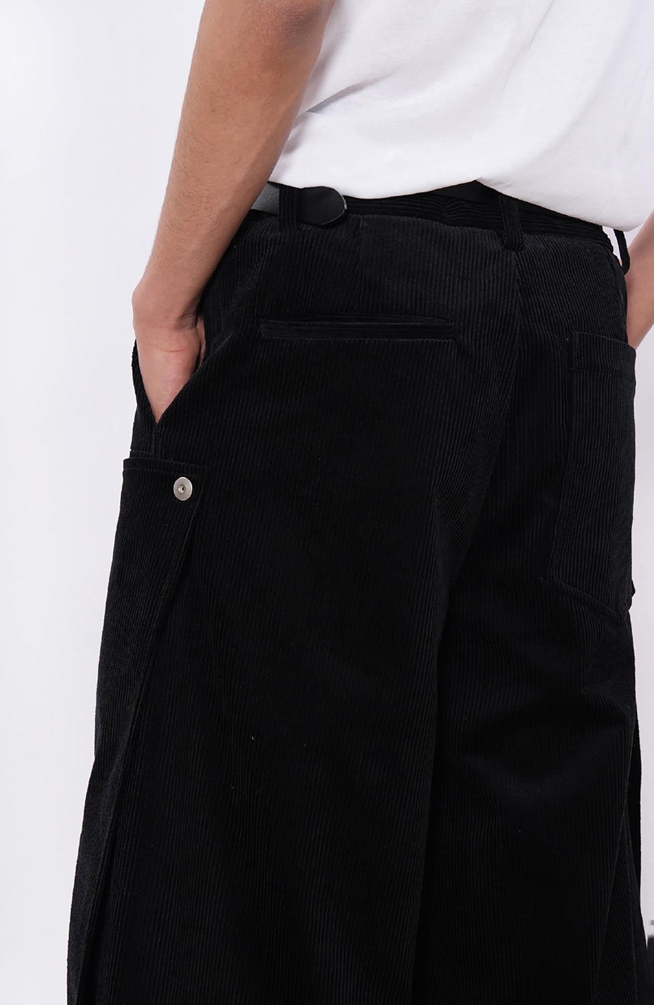 7440 37 1 Snap-Panel Corduroy Cropped Pants-Pants-S (Preorder)-Free Shipping Leatheretro