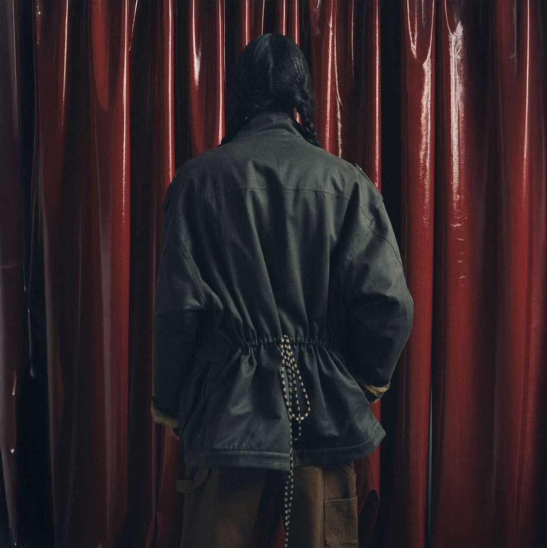 TRECLUB Tiger Stripe Lining Fringe Parka-Jacket-S (Preorder)-Free Shipping Leatheretro