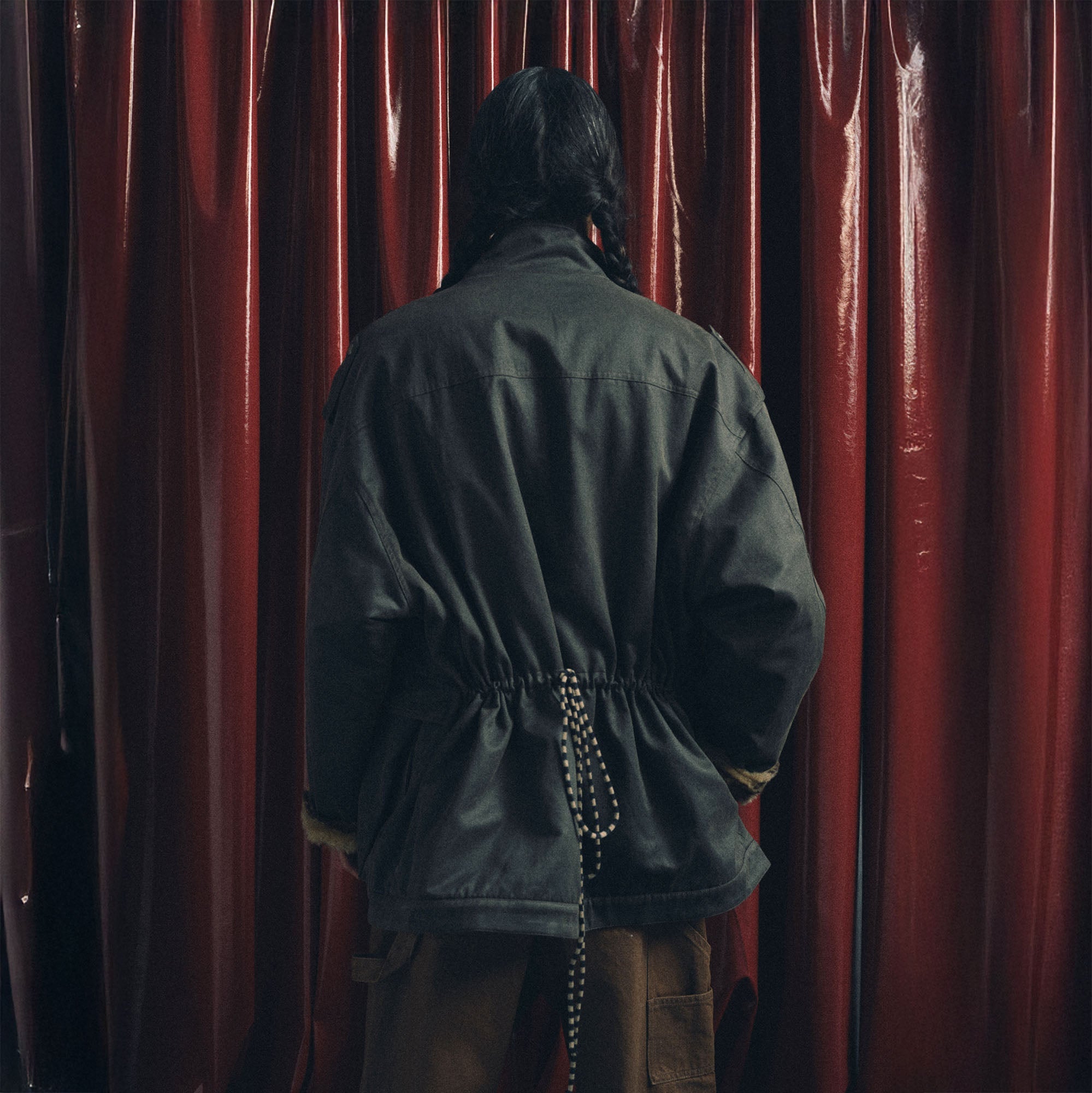 TRECLUB Tiger Stripe Lining Fringe Parka-Jacket-S (Preorder)-Free Shipping Leatheretro