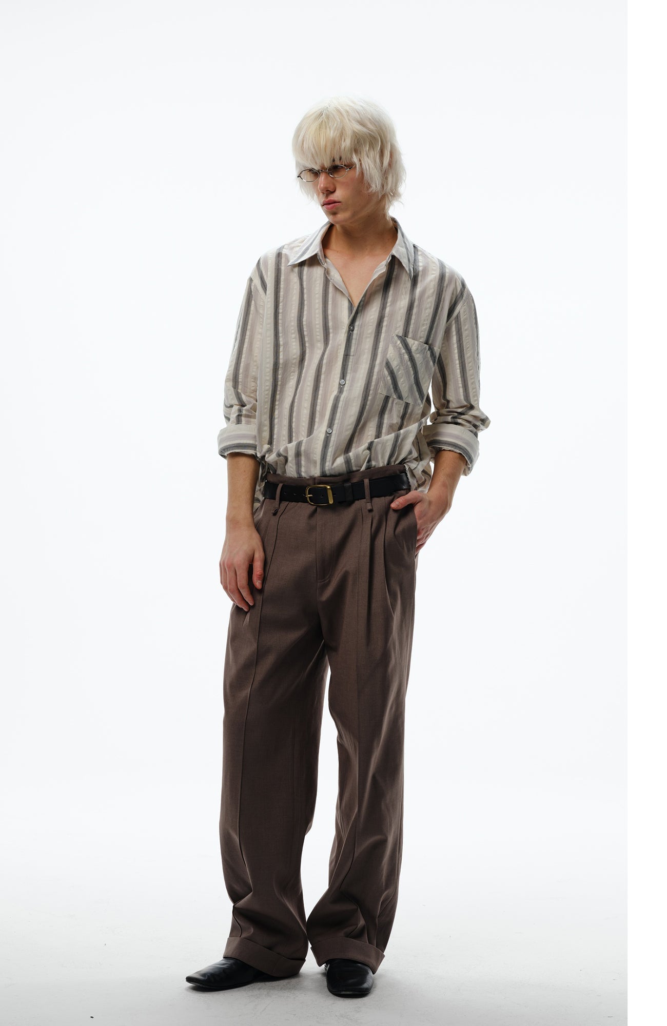 TRECLUB Retro Stripe Long-Sleeve Shirt-Shirt-S-Free Shipping Leatheretro