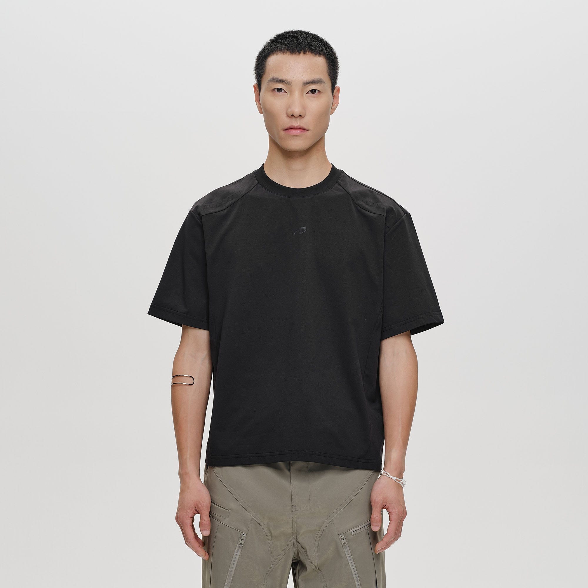 CATSSTAC Laser-Vent Paneled Tech T-Shirt-T Shirt-M-Black-Free Shipping Leatheretro