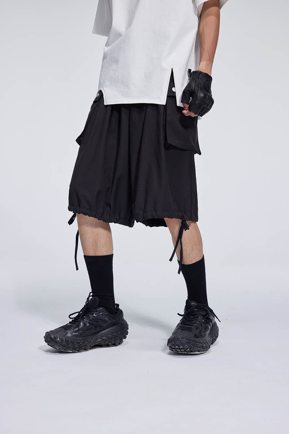 WHISTLEHUNTER Big Pockets Drawstring Shorts-Shorts-S-Apricot-Free Shipping Leatheretro