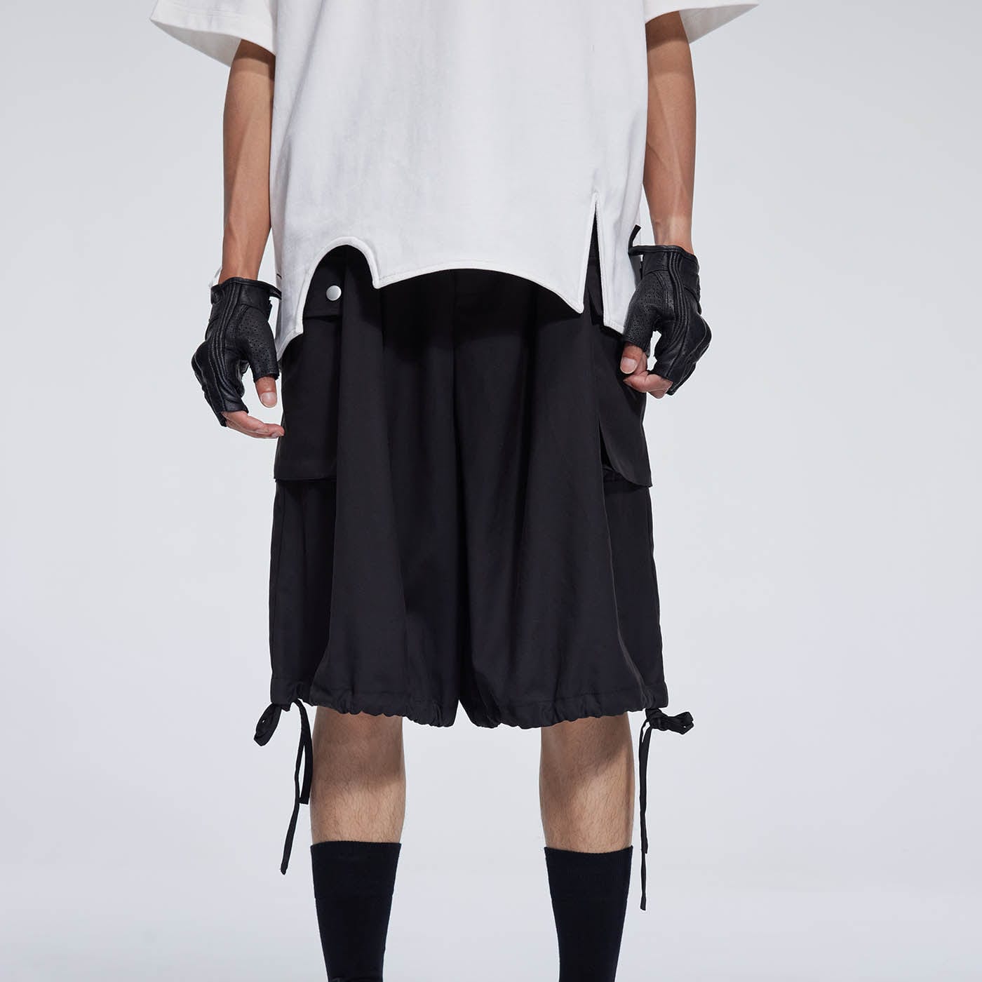 WHISTLEHUNTER Big Pockets Drawstring Shorts-Shorts-S-Apricot-Free Shipping Leatheretro