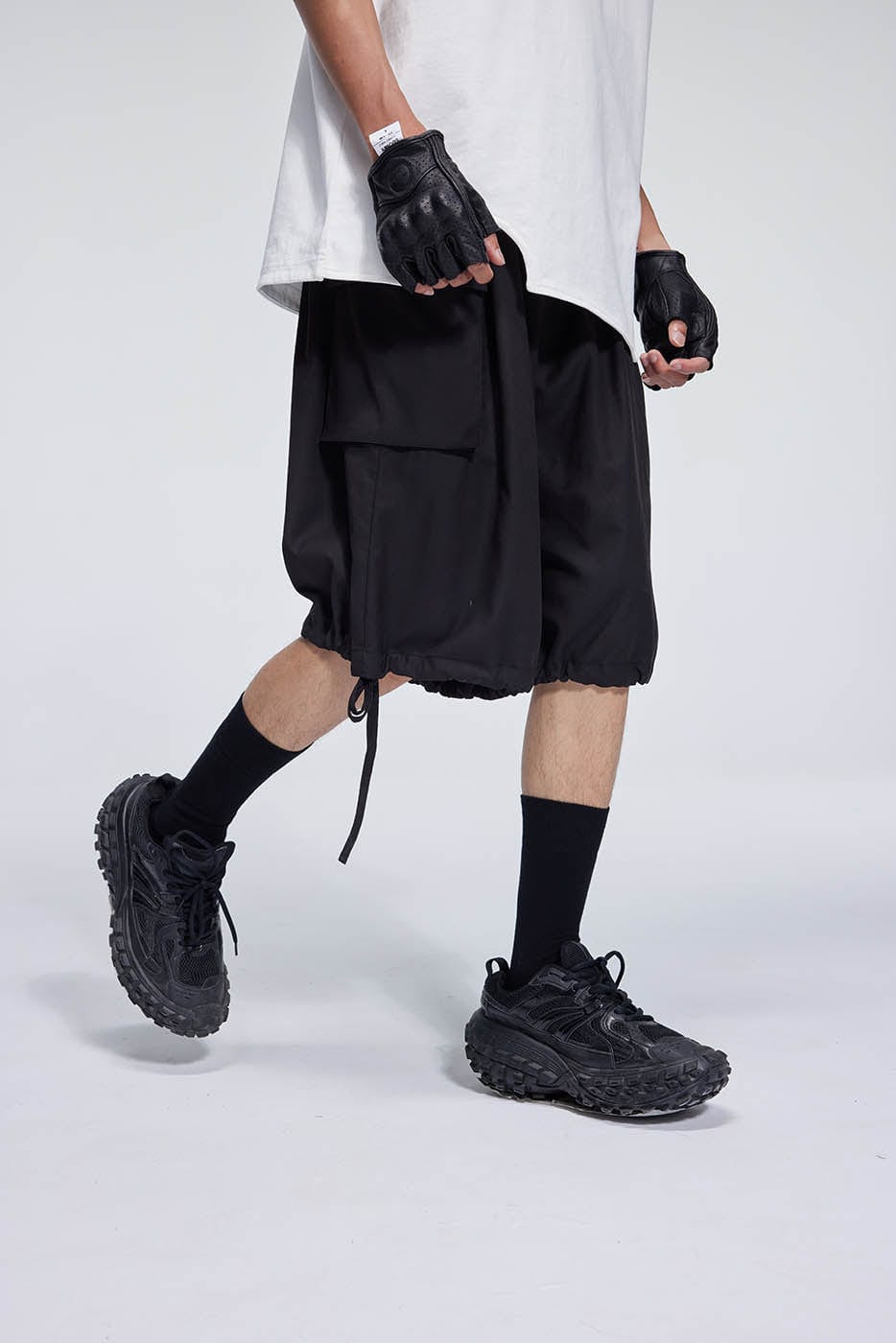 WHISTLEHUNTER Big Pockets Drawstring Shorts-Shorts-S-Apricot-Free Shipping Leatheretro