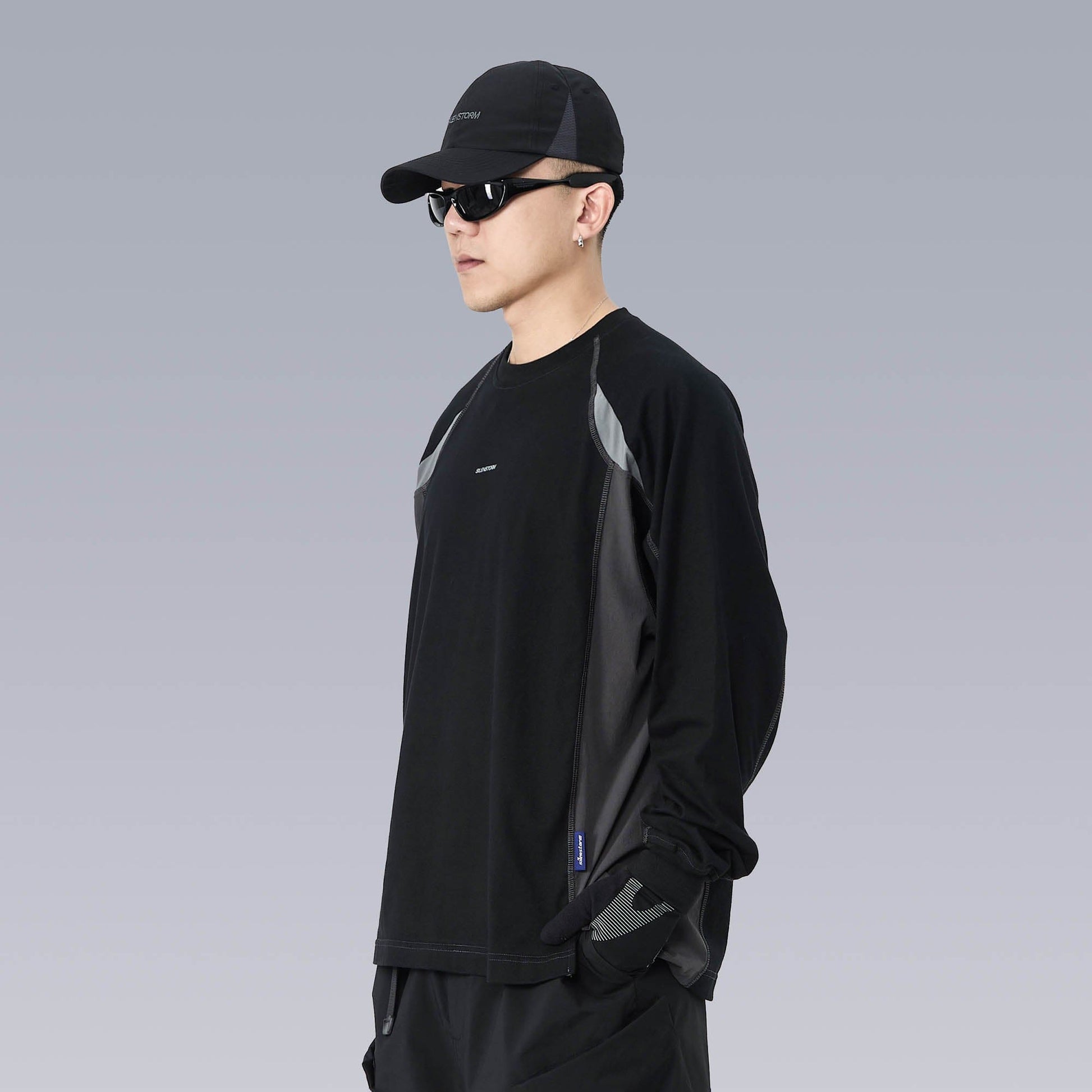 SILENSTORM Spliced Raglan Cycling Long-Sleeve Shirt-L/S Tee-S-Free Shipping Leatheretro