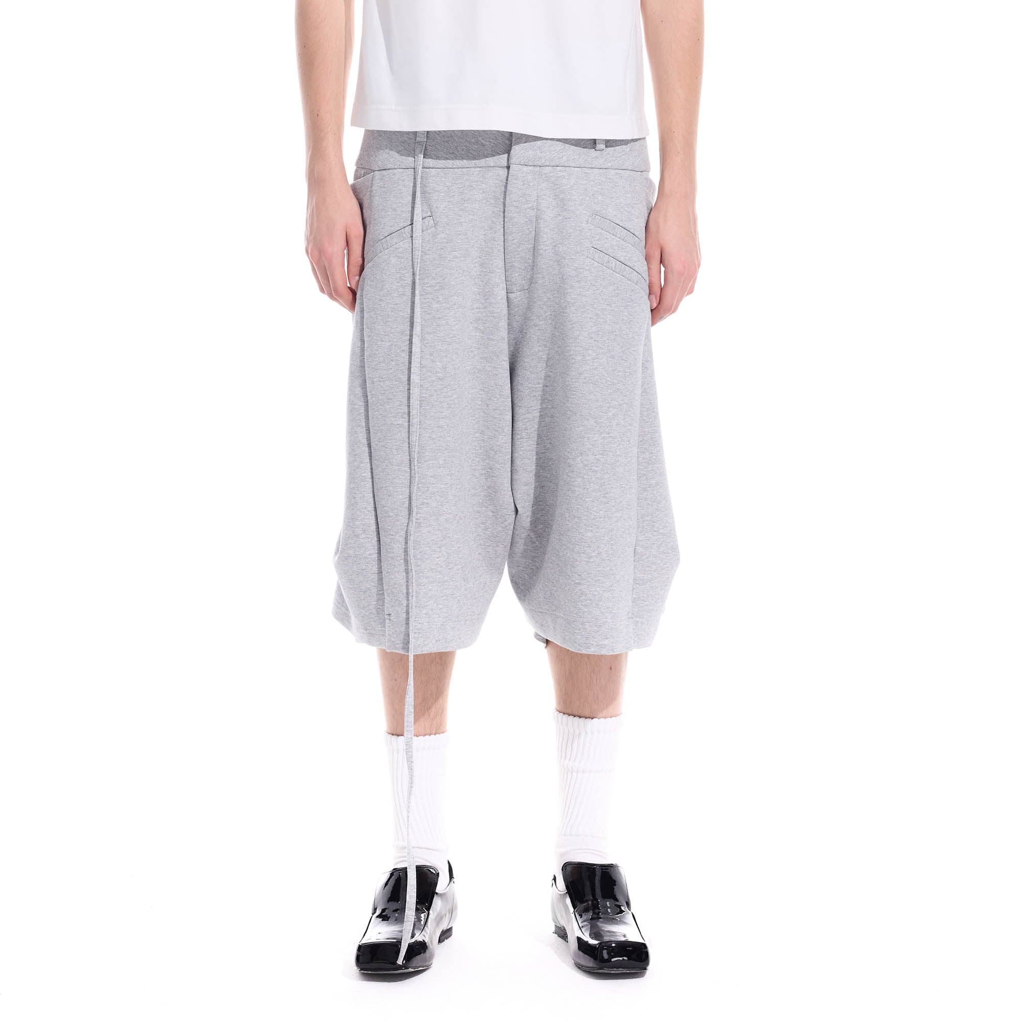 WHISTLEHUNTER Layered Crinkled Strap Shorts-Shorts-S-Gray-Free Shipping Leatheretro