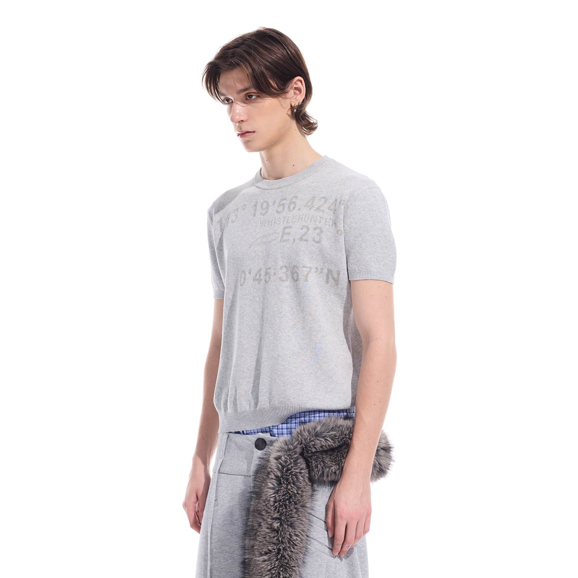 WHISTLEHUNTER Distressed Coordinates Knit T-Shirt-T Shirt-S-Free Shipping Leatheretro