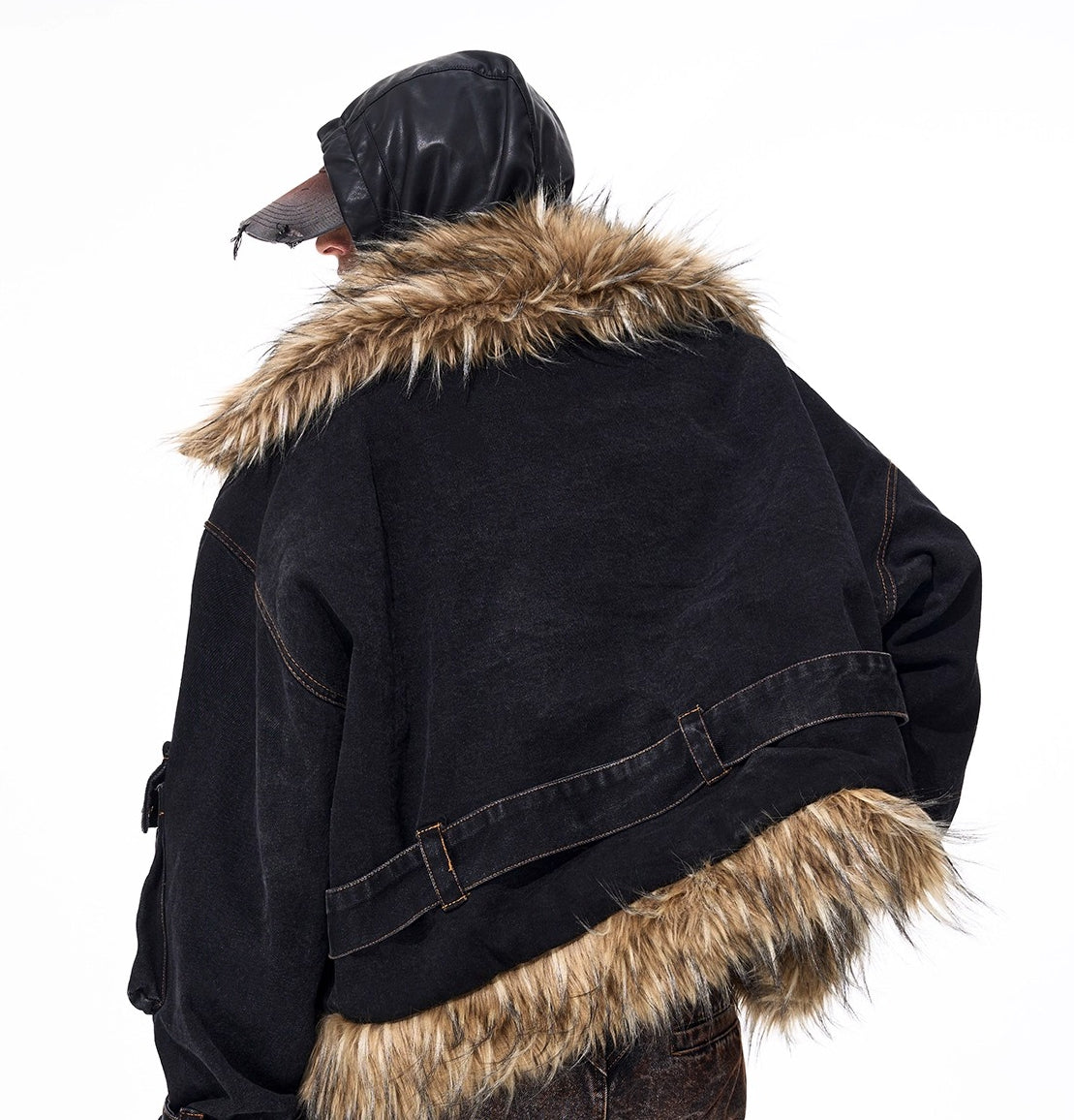 STARTEXCEEDEND Oversized Bat Sleeve Jacket for Men-Black-M 45-65kg-Free Shipping Leatheretro