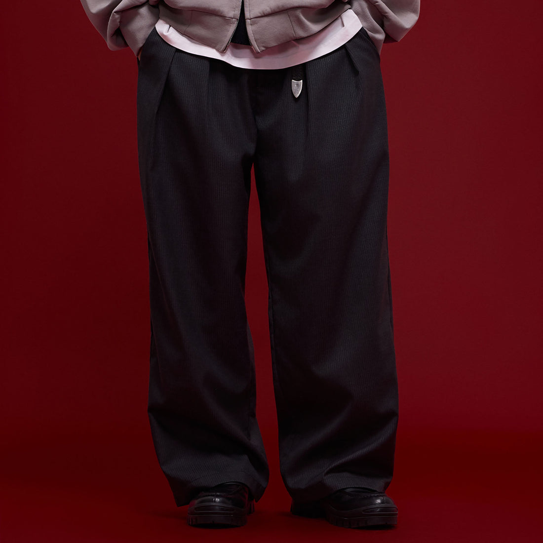 BANANA CLUB Pinstriped Oversized Wool Pants-Pants-S (Preorder)-Free Shipping Leatheretro