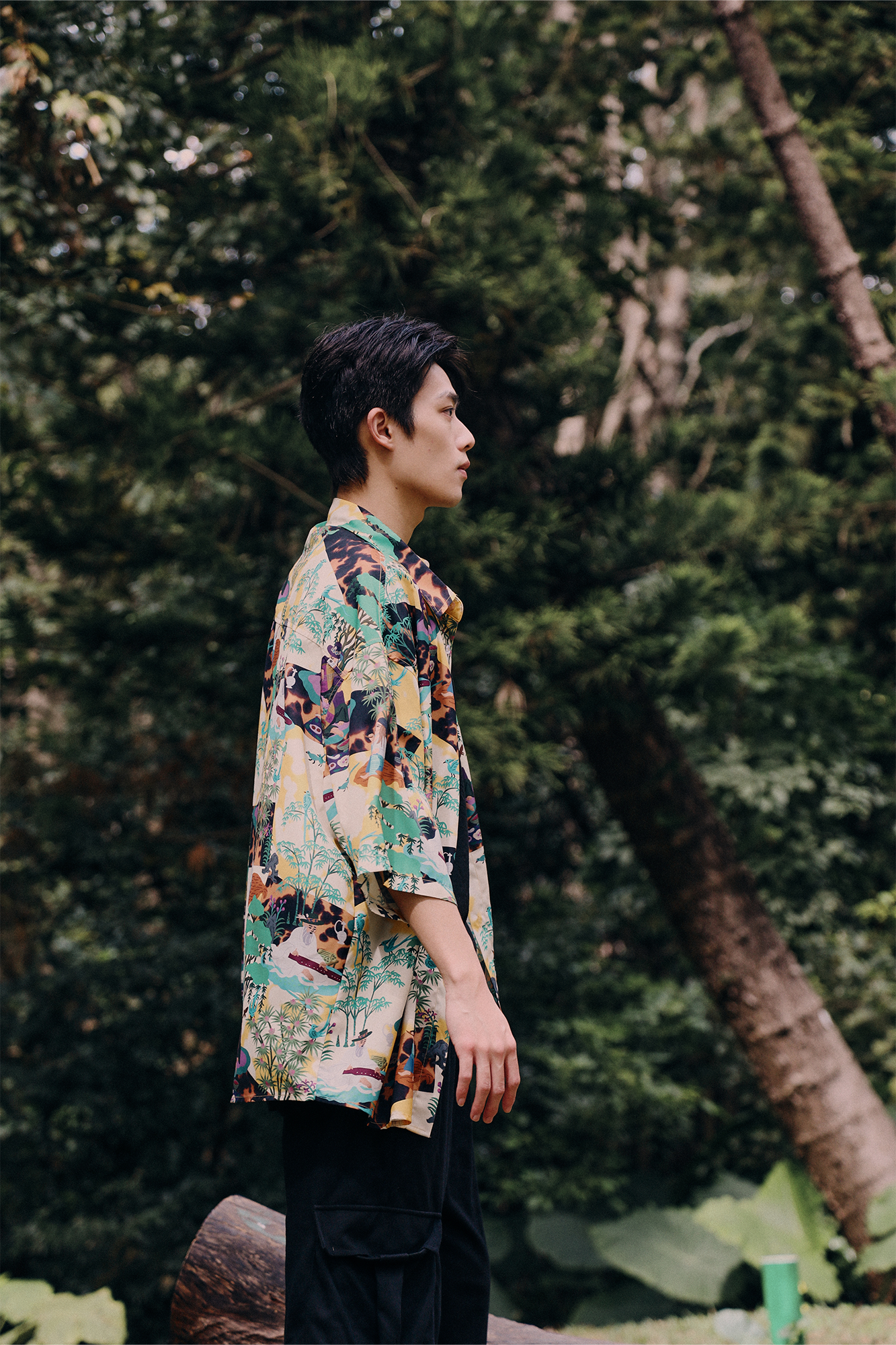 MASH UP ASIA Contrast Full-Print Half Shirt-Half shirt-M-Free Shipping Leatheretro