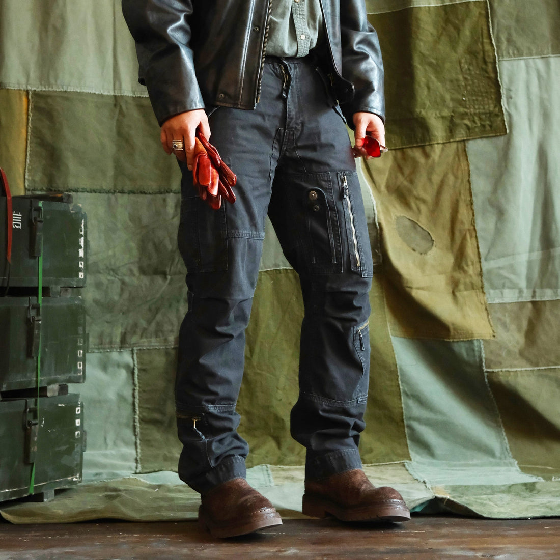 NEIGBORL Washed Multi-Pocket Cargo Pants-Pants-S-Free Shipping Leatheretro
