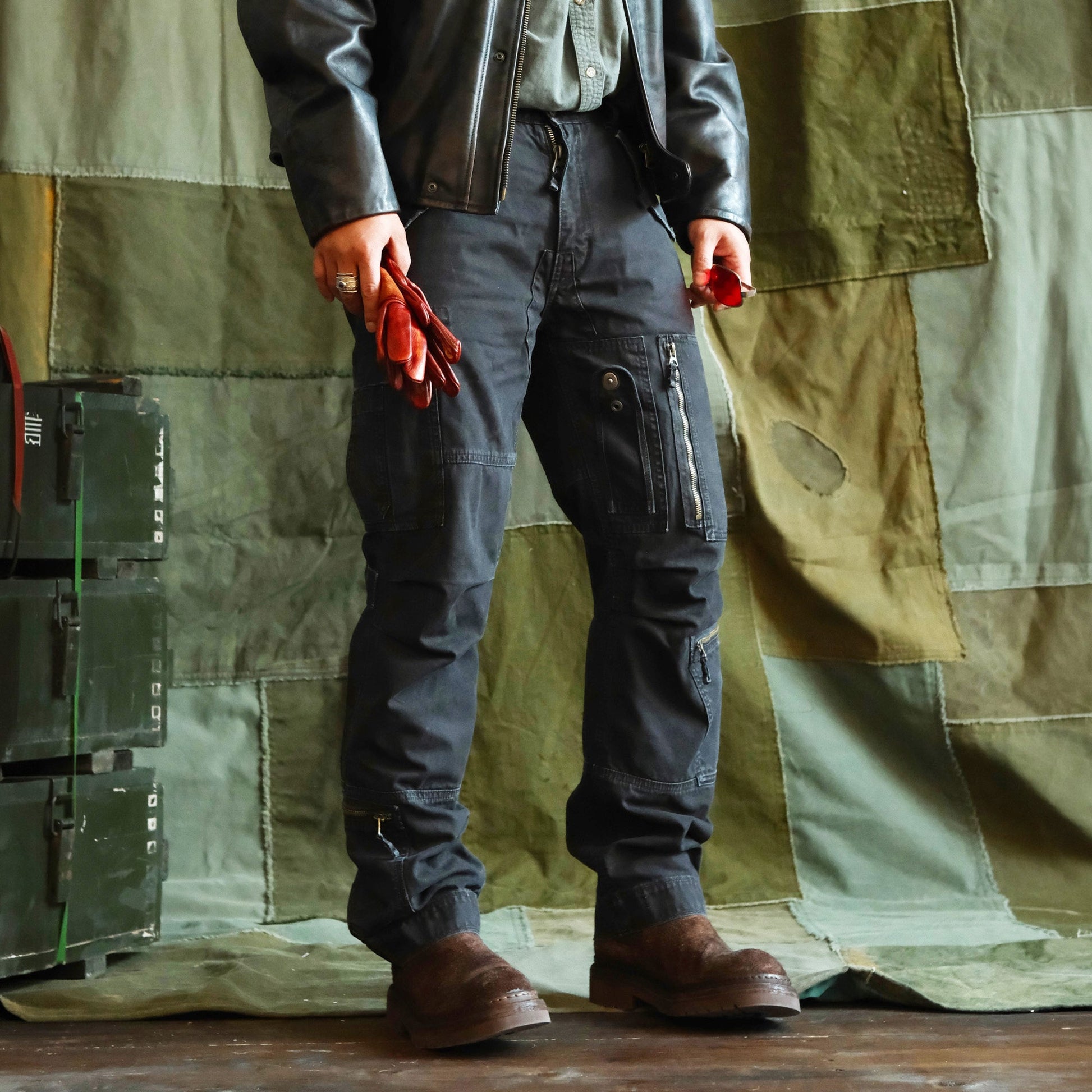 NEIGBORL Washed Multi-Pocket Cargo Pants-Pants-S-Free Shipping Leatheretro