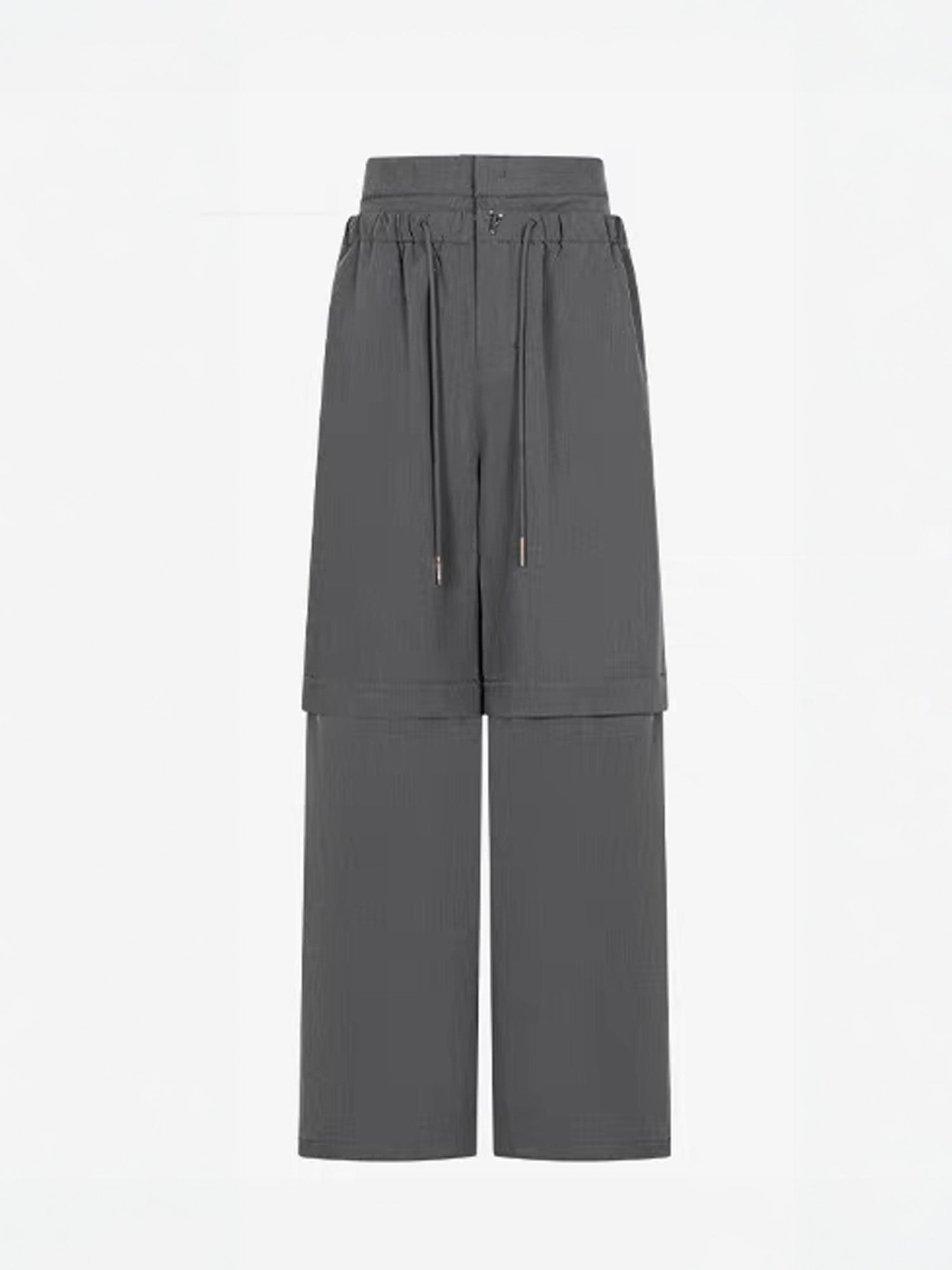 TIWILLTANG Detachable Drawstring Straight-Leg Pants-Pants-S-White-Free Shipping Leatheretro