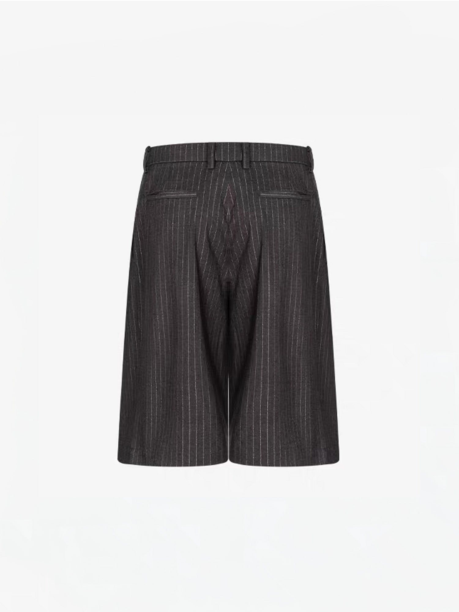 TIWILLTANG Pleated Pinstripe Skirt Shorts-Shorts-S-Black-Free Shipping Leatheretro