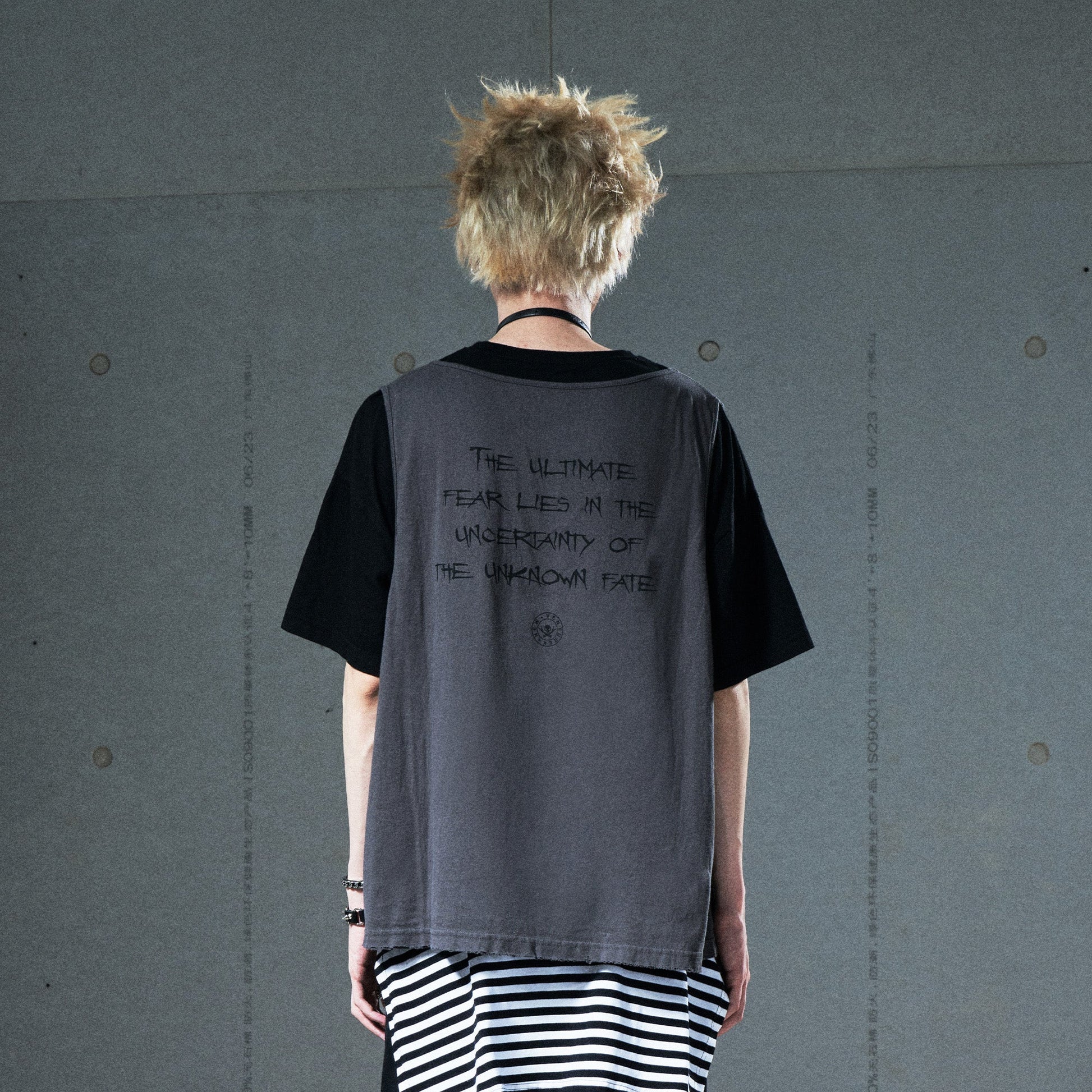 VENTUREK Washed Horror Graphic Layered Multi-Zip Tee-T Shirt-S-Free Shipping Leatheretro