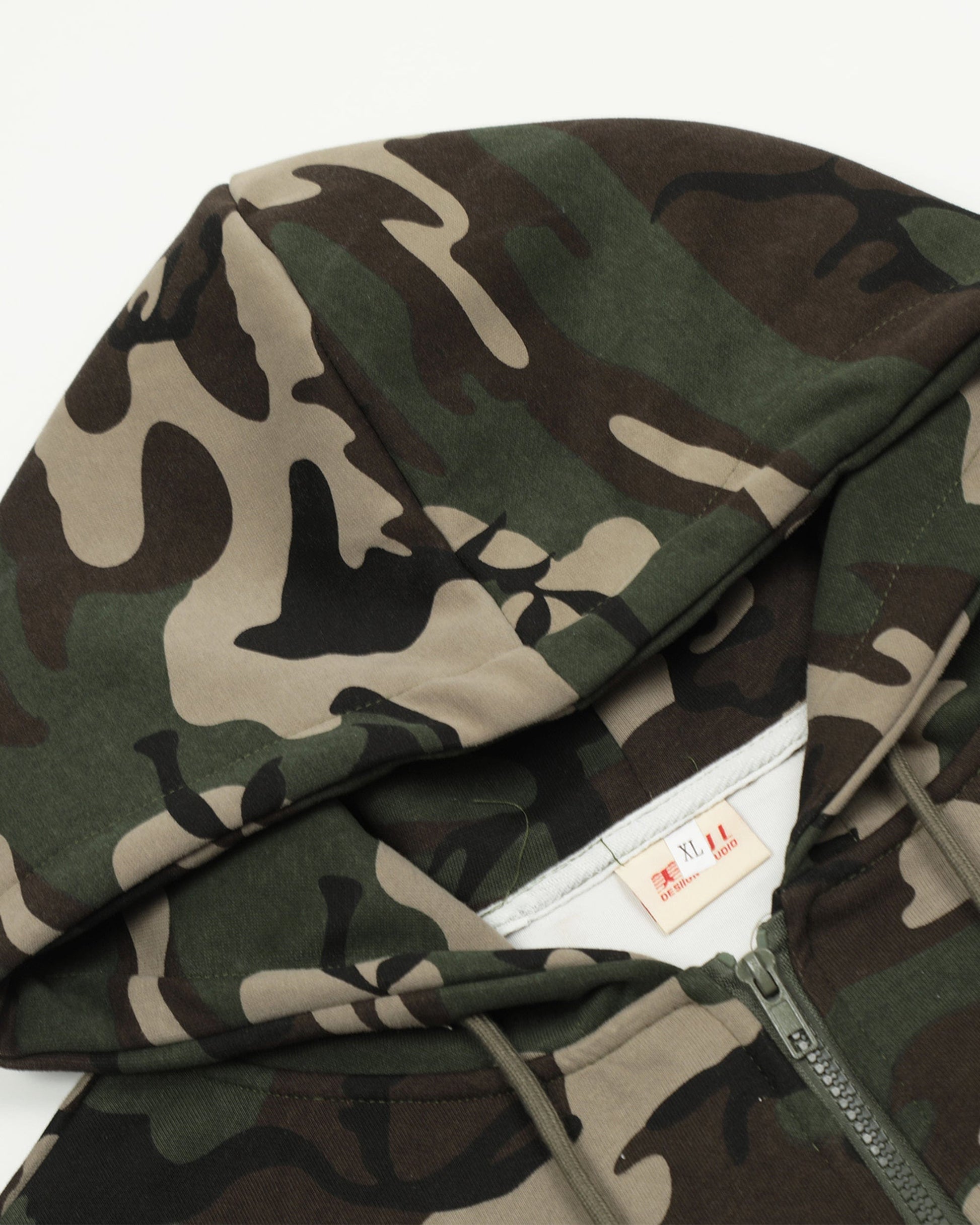 CLP Camo Studded Zip-Up Hoodie-Jacket-M-Free Shipping Leatheretro
